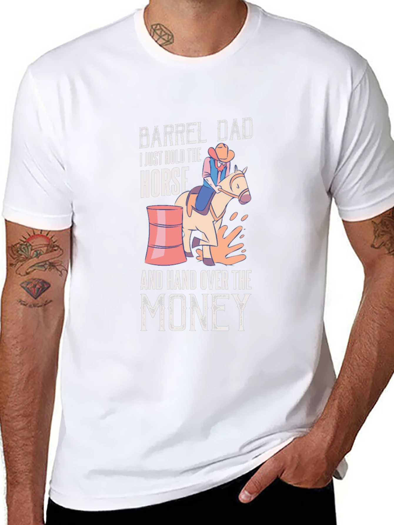 Barrel Dad Horse T-Shirt