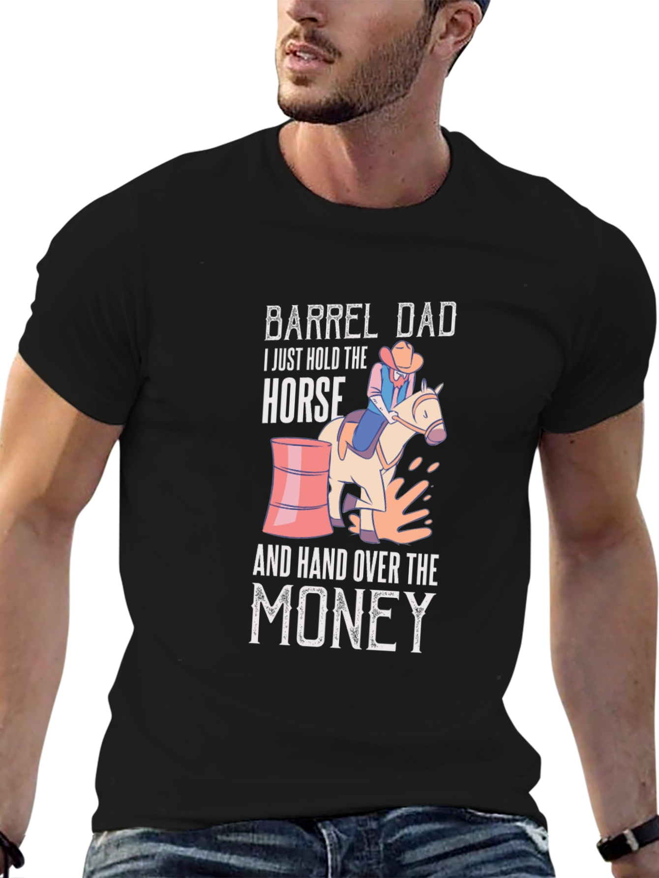 Barrel Dad Horse T-Shirt