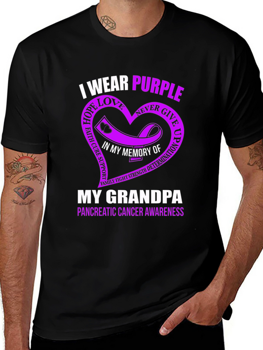 Purple Ribbon Pancreatic Cancer Awareness T-Shirt