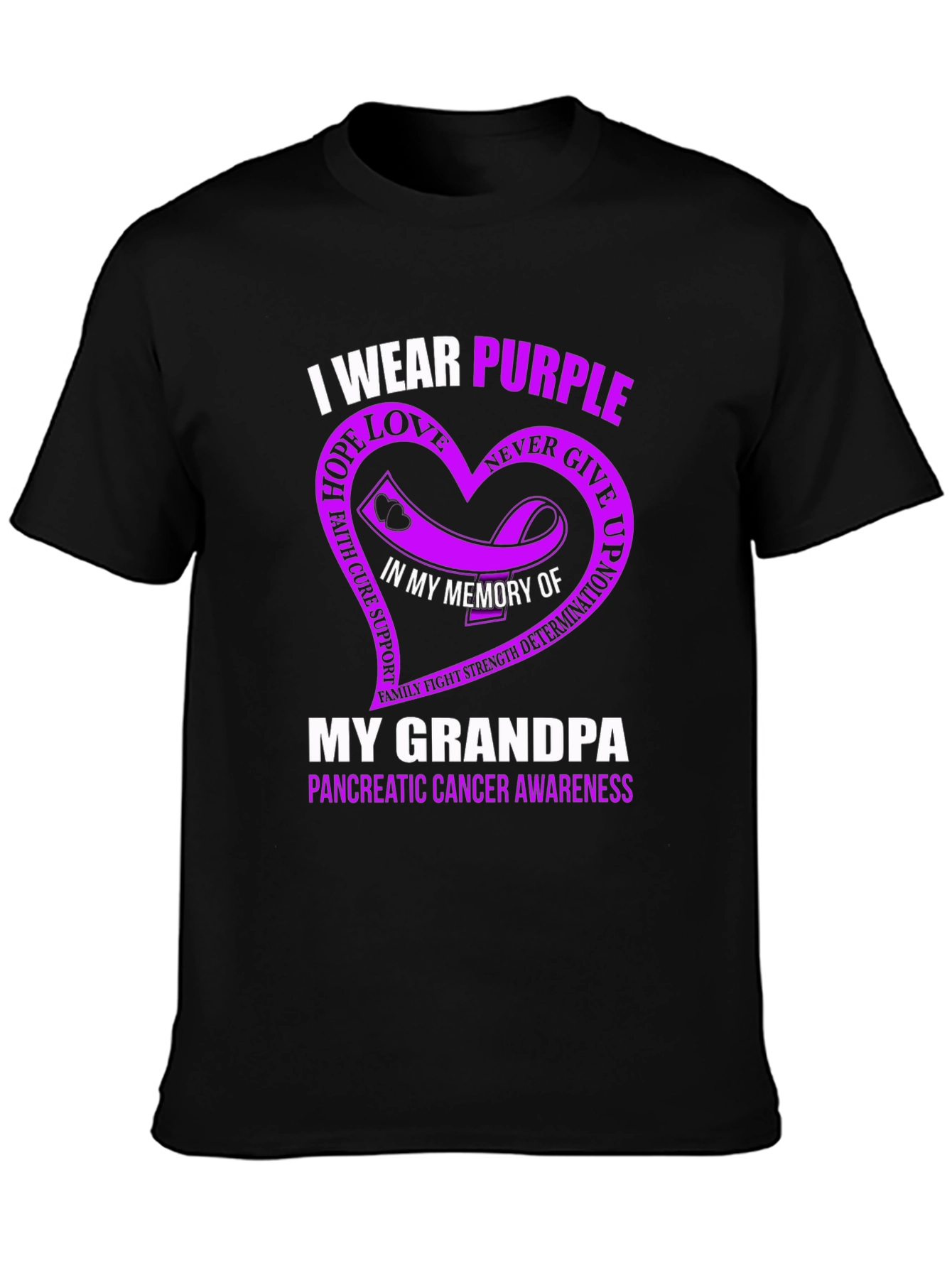 Purple Ribbon Pancreatic Cancer Awareness T-Shirt
