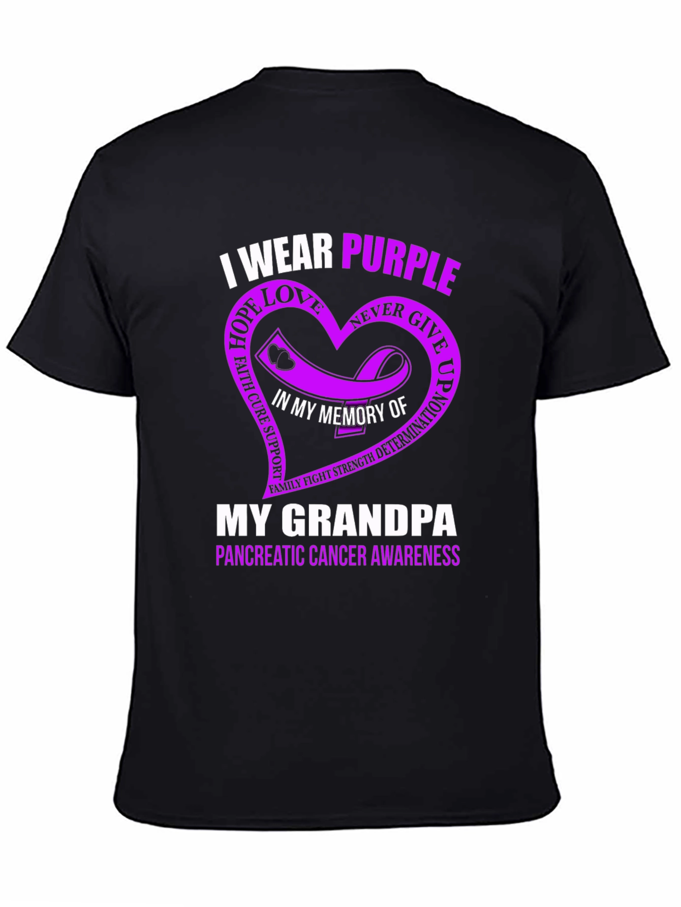 Purple Ribbon Pancreatic Cancer Awareness T-Shirt