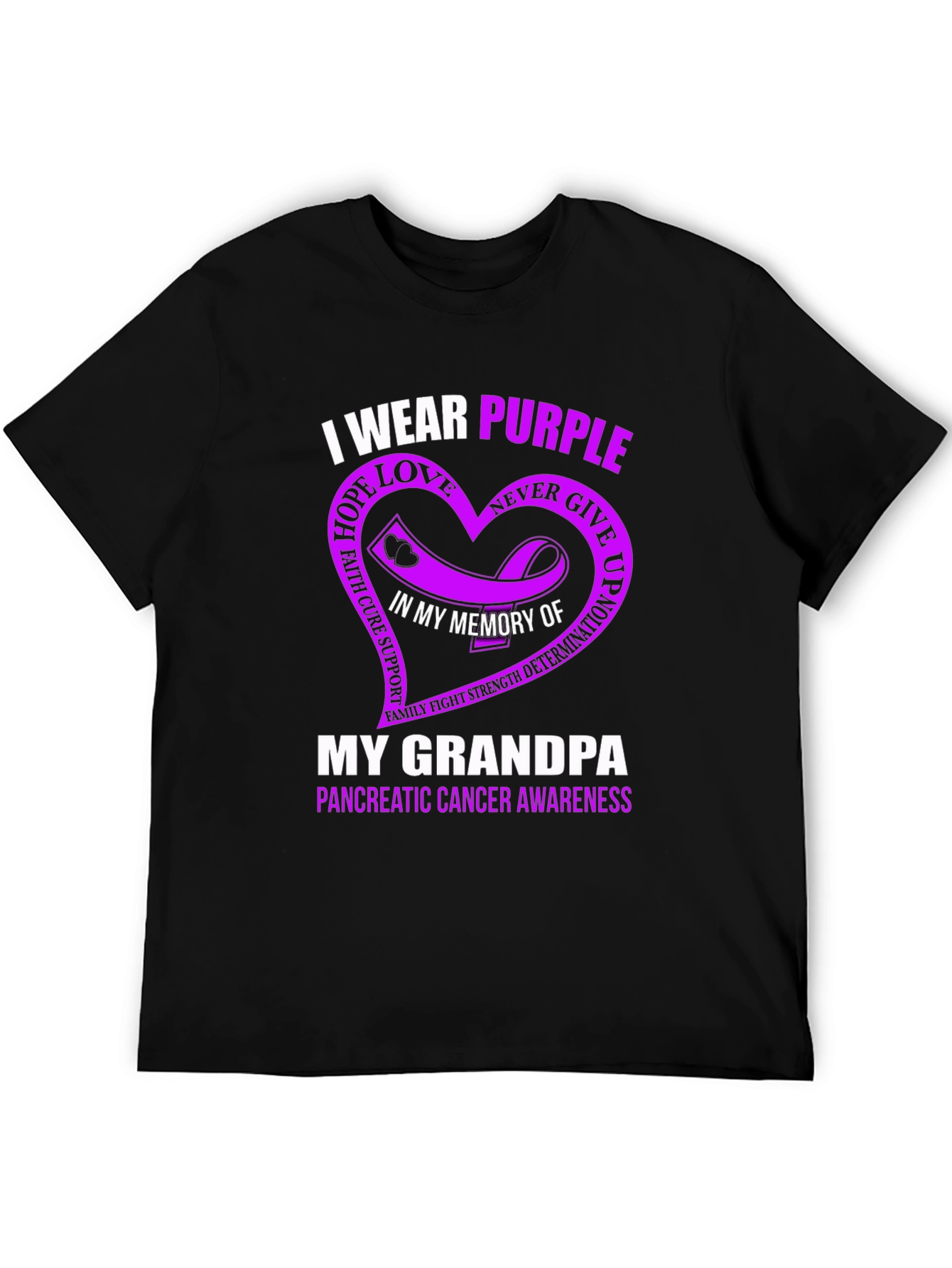 Purple Ribbon Pancreatic Cancer Awareness T-Shirt