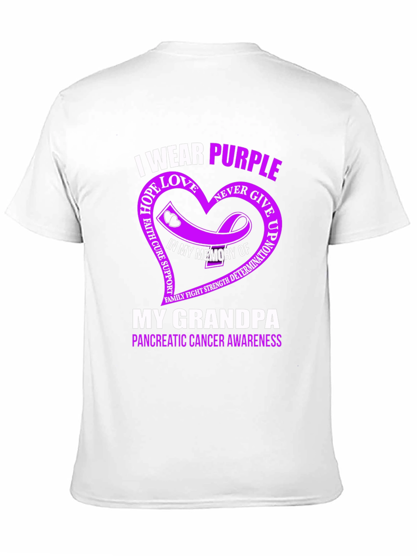 Purple Ribbon Pancreatic Cancer Awareness T-Shirt