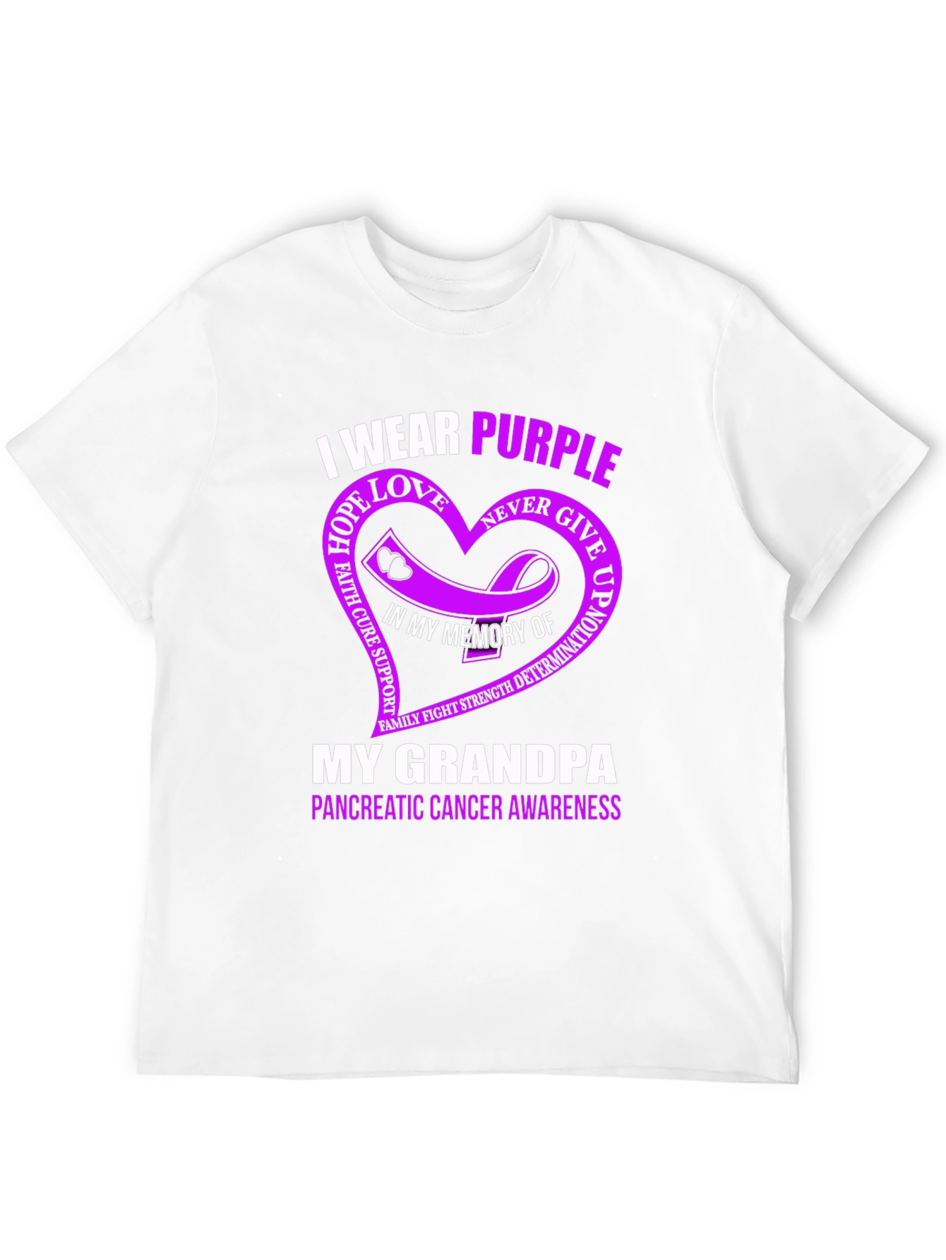 Purple Ribbon Pancreatic Cancer Awareness T-Shirt