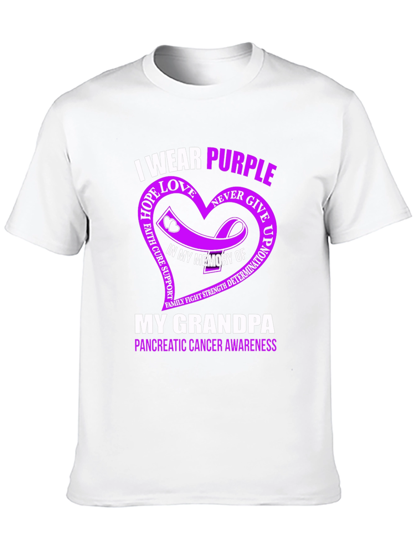 Purple Ribbon Pancreatic Cancer Awareness T-Shirt