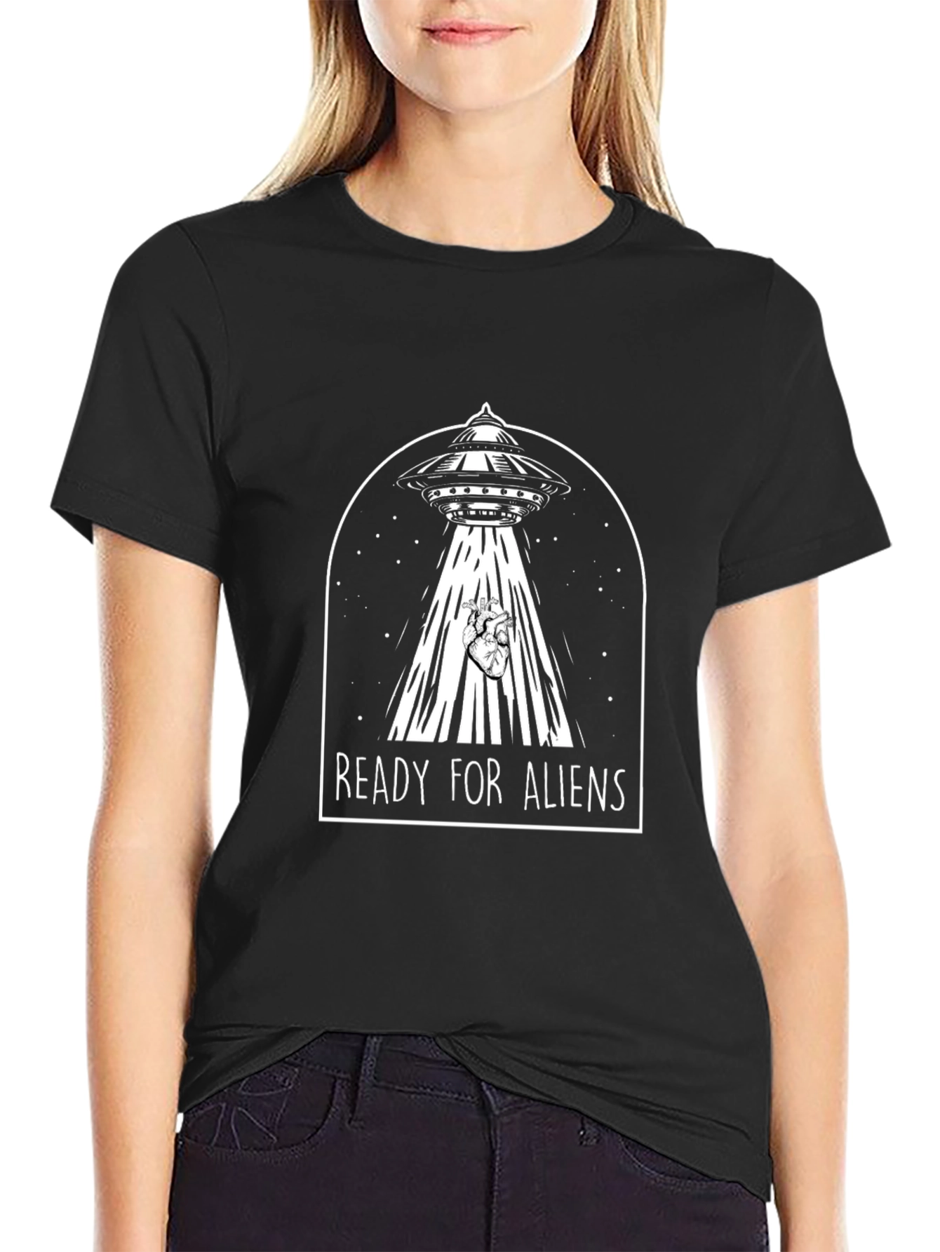 Ready for Aliens UFO Graphic T-Shirt