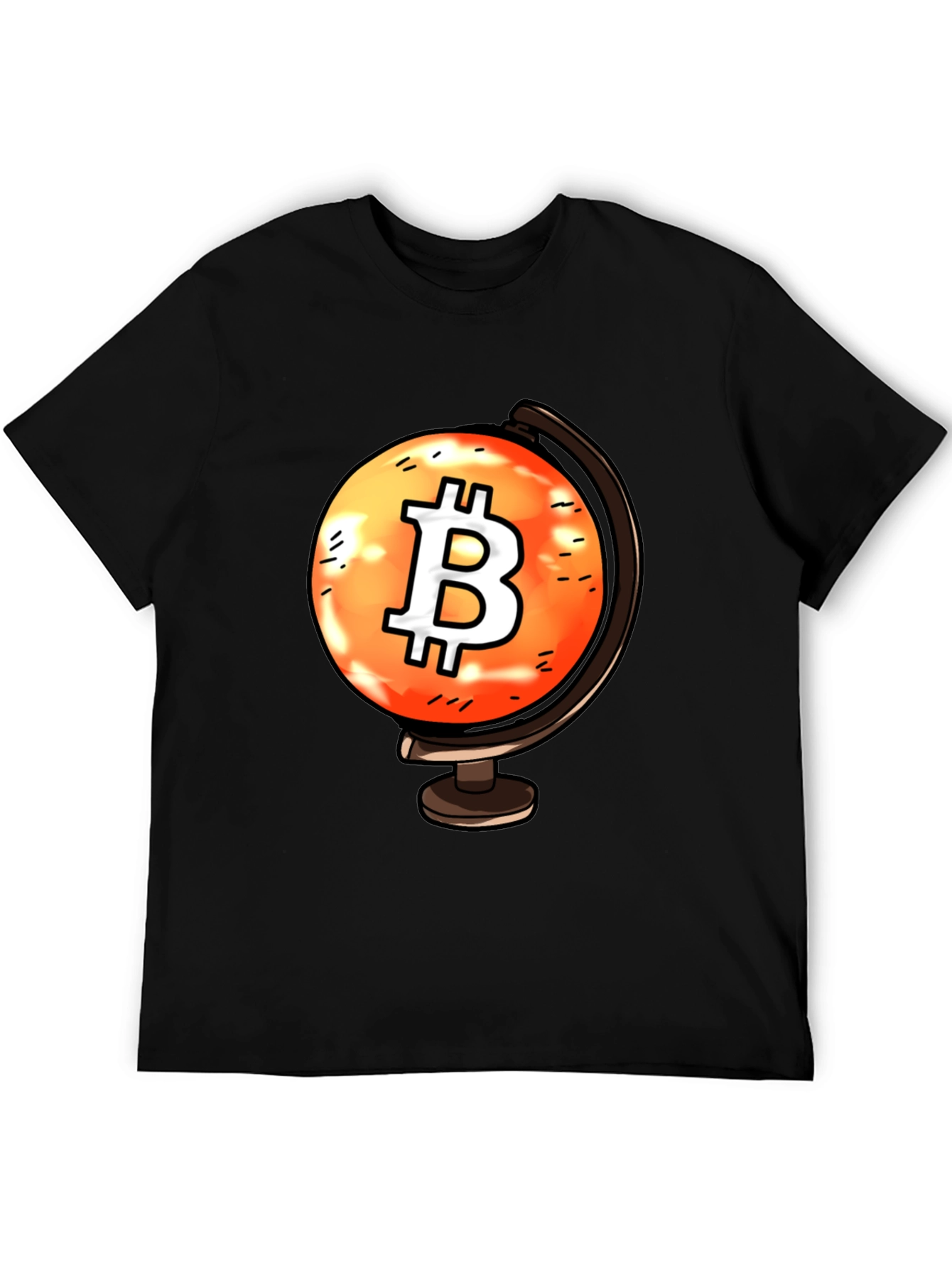 Bitcoin Globe Graphic Tee - Crypto Currency T-Shirt