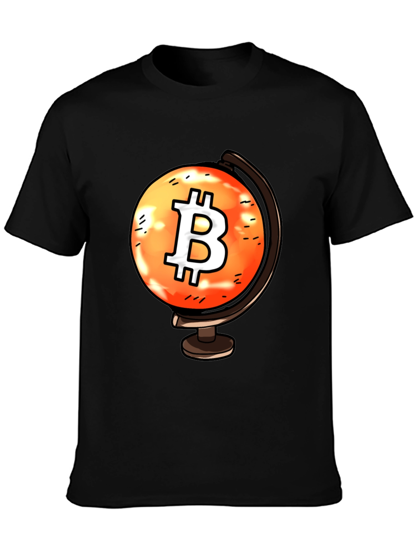 Bitcoin Globe Graphic Tee - Crypto Currency T-Shirt