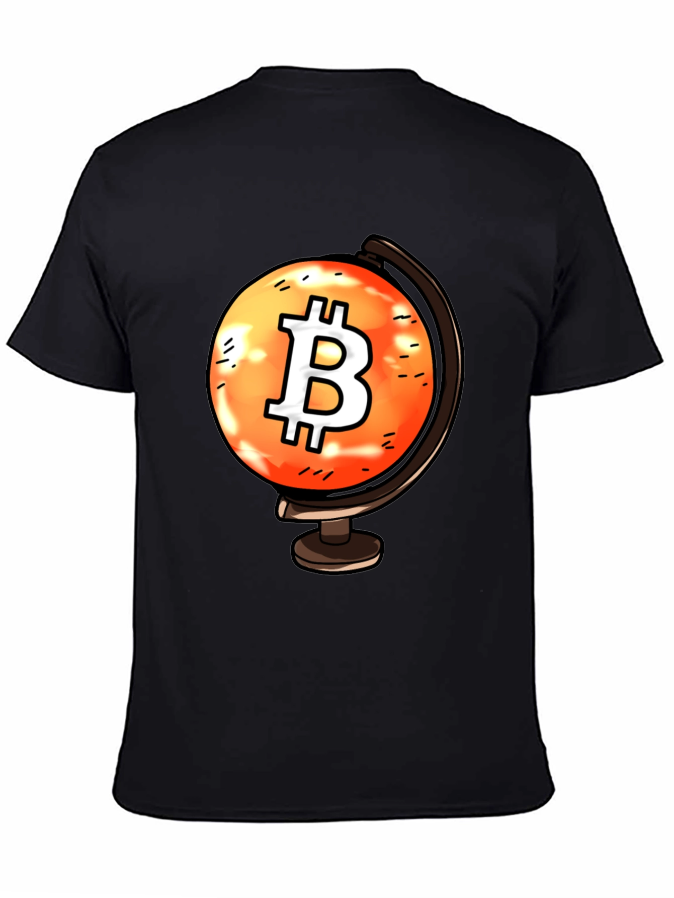 Bitcoin Globe Graphic Tee - Crypto Currency T-Shirt