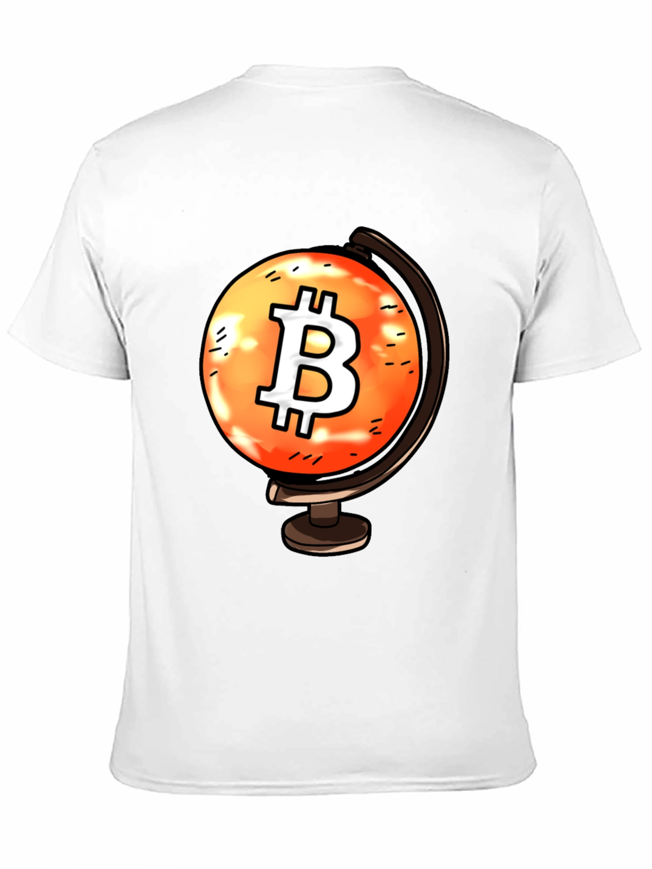 Bitcoin Globe Graphic Tee - Crypto Currency T-Shirt