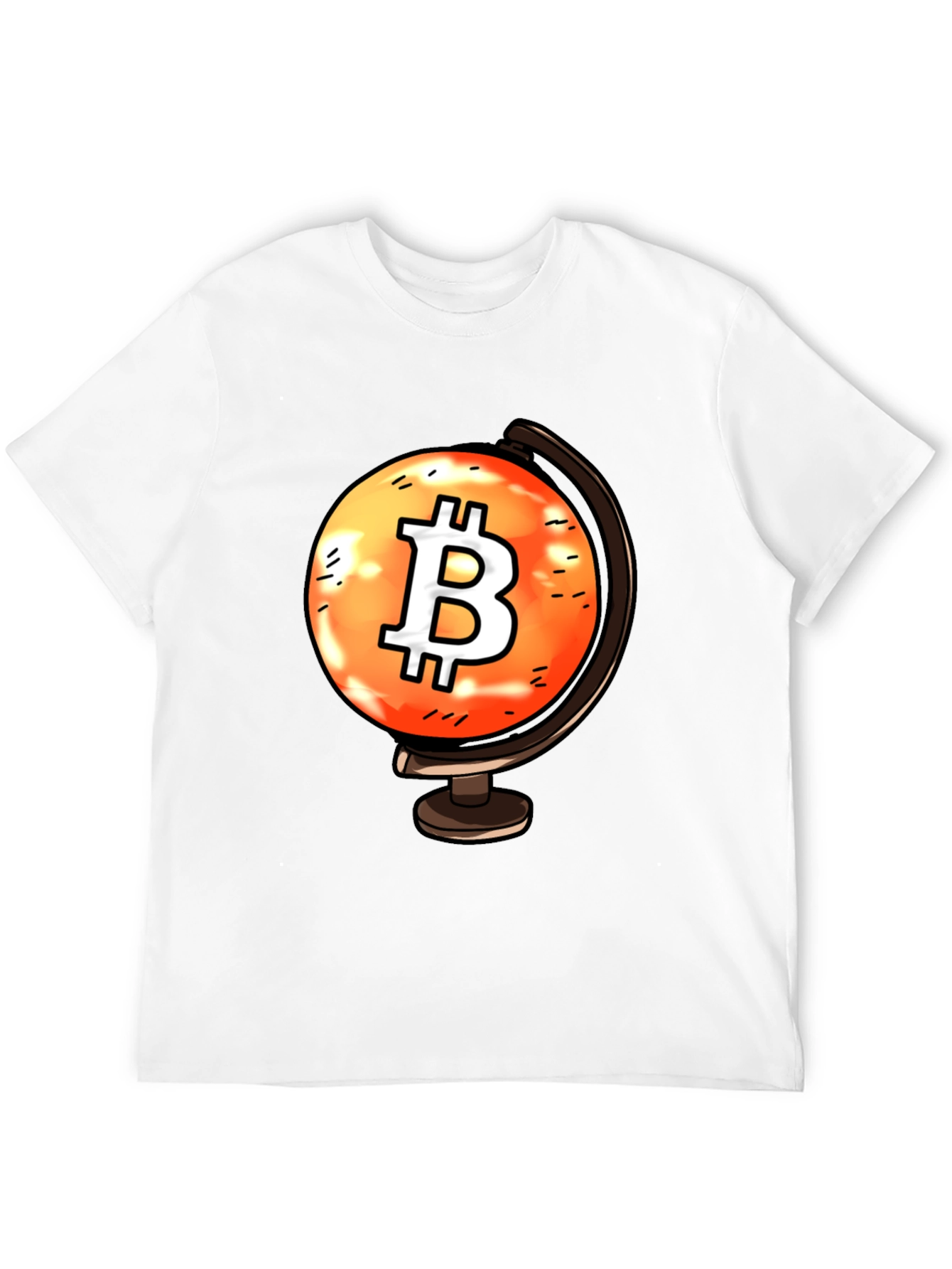 Bitcoin Globe Graphic Tee - Crypto Currency T-Shirt