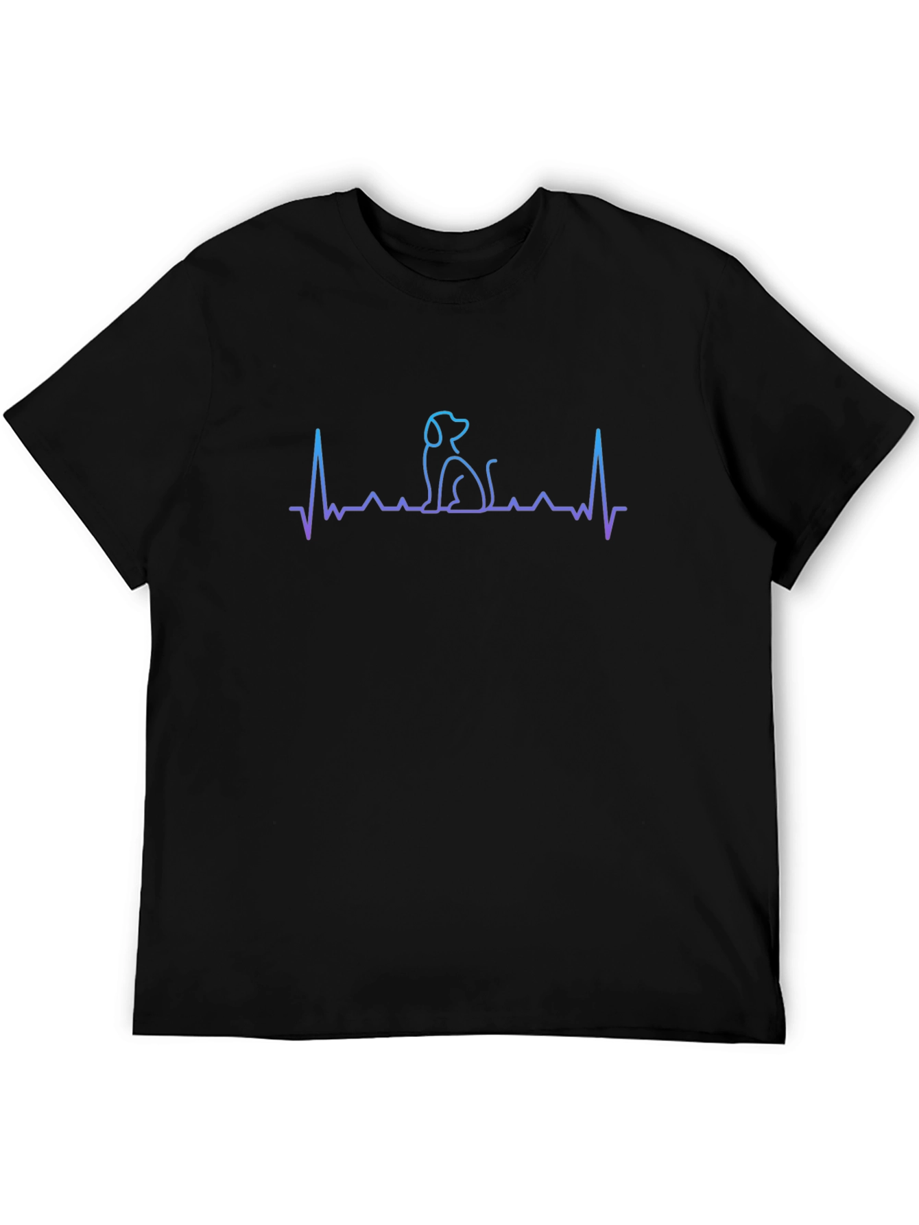 Dog Heartbeat Line Art T-Shirt