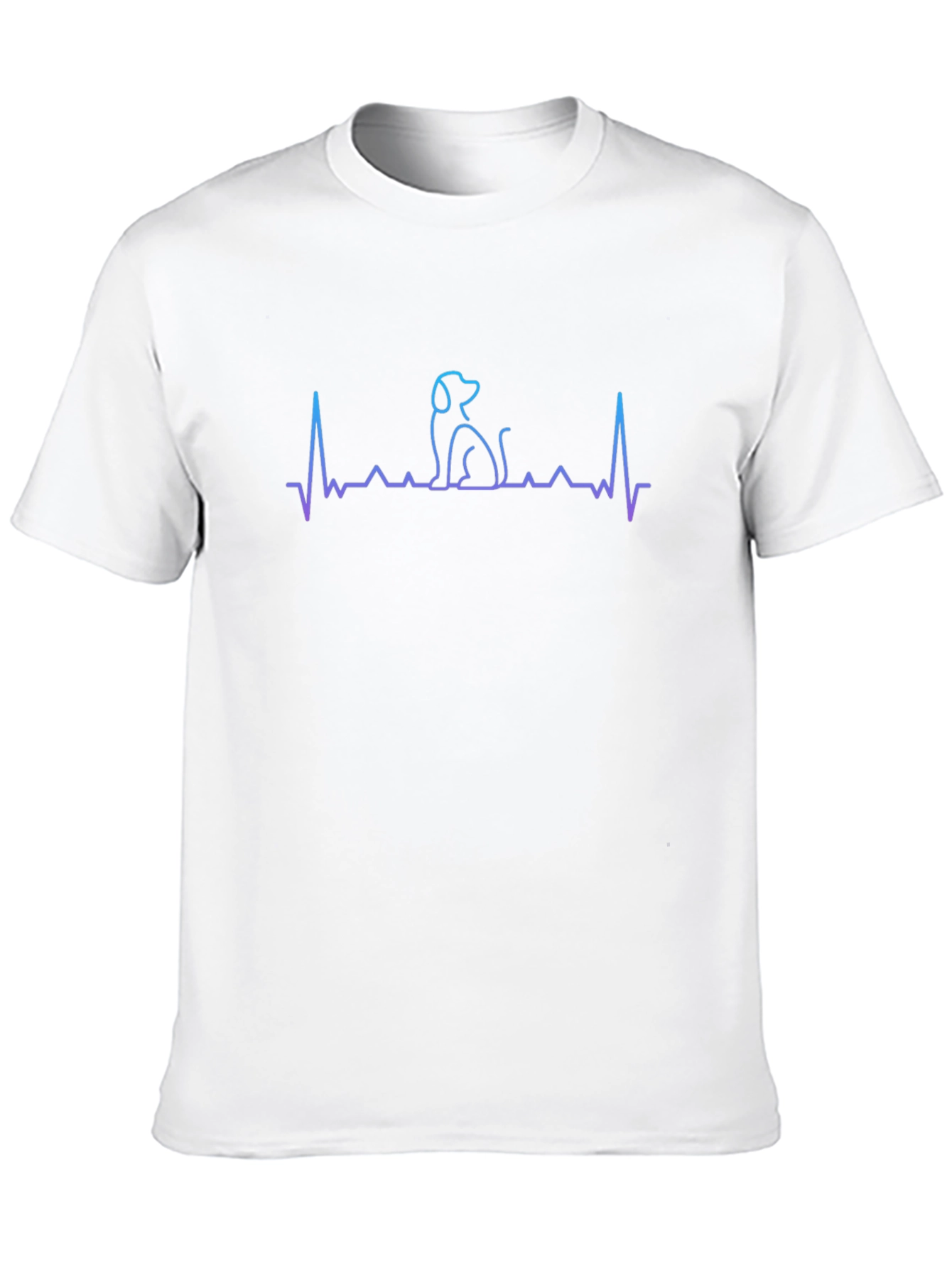 Dog Heartbeat Line Art T-Shirt
