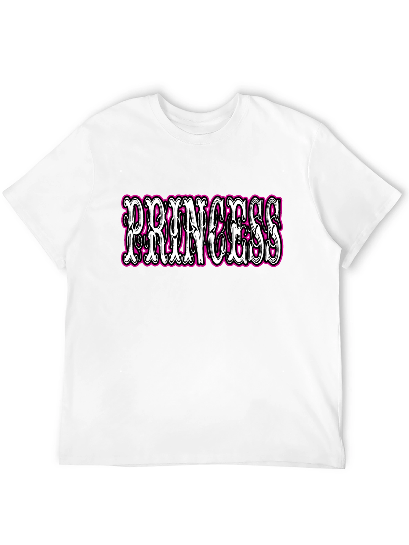 Princess Graphic Tee - Black Cotton T-Shirt