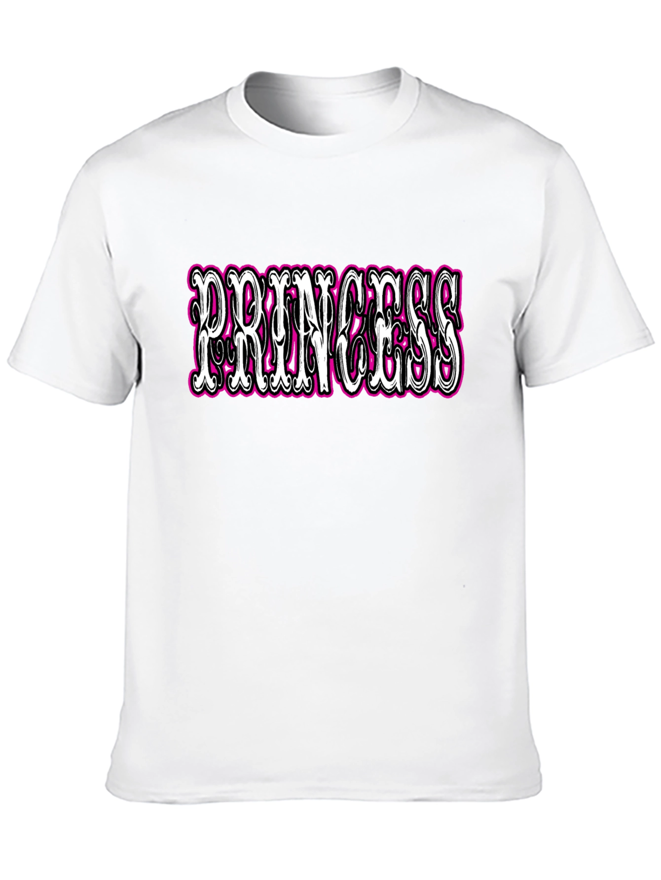 Princess Graphic Tee - Black Cotton T-Shirt