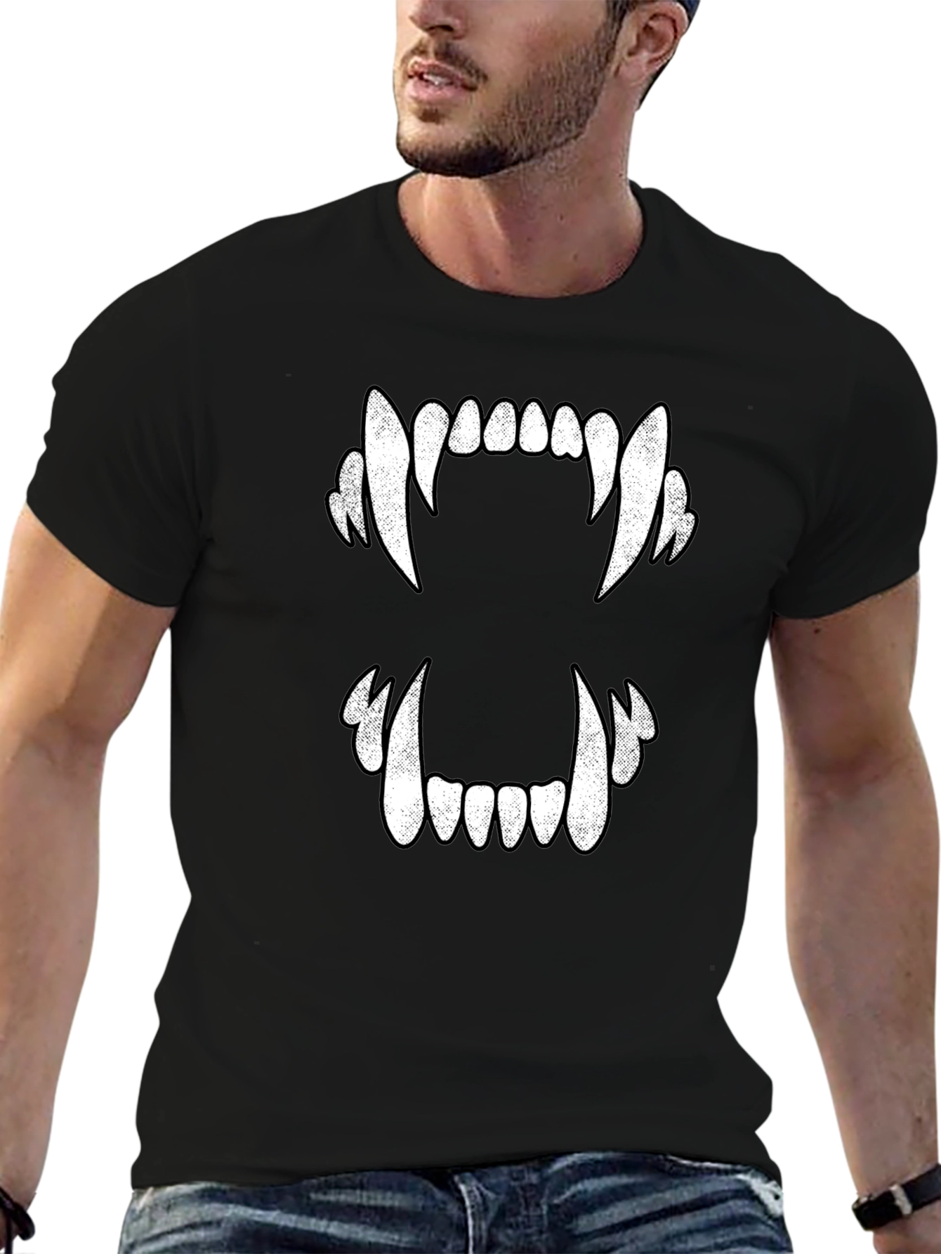 Vampire Teeth Graphic Tee - Halloween T-Shirt