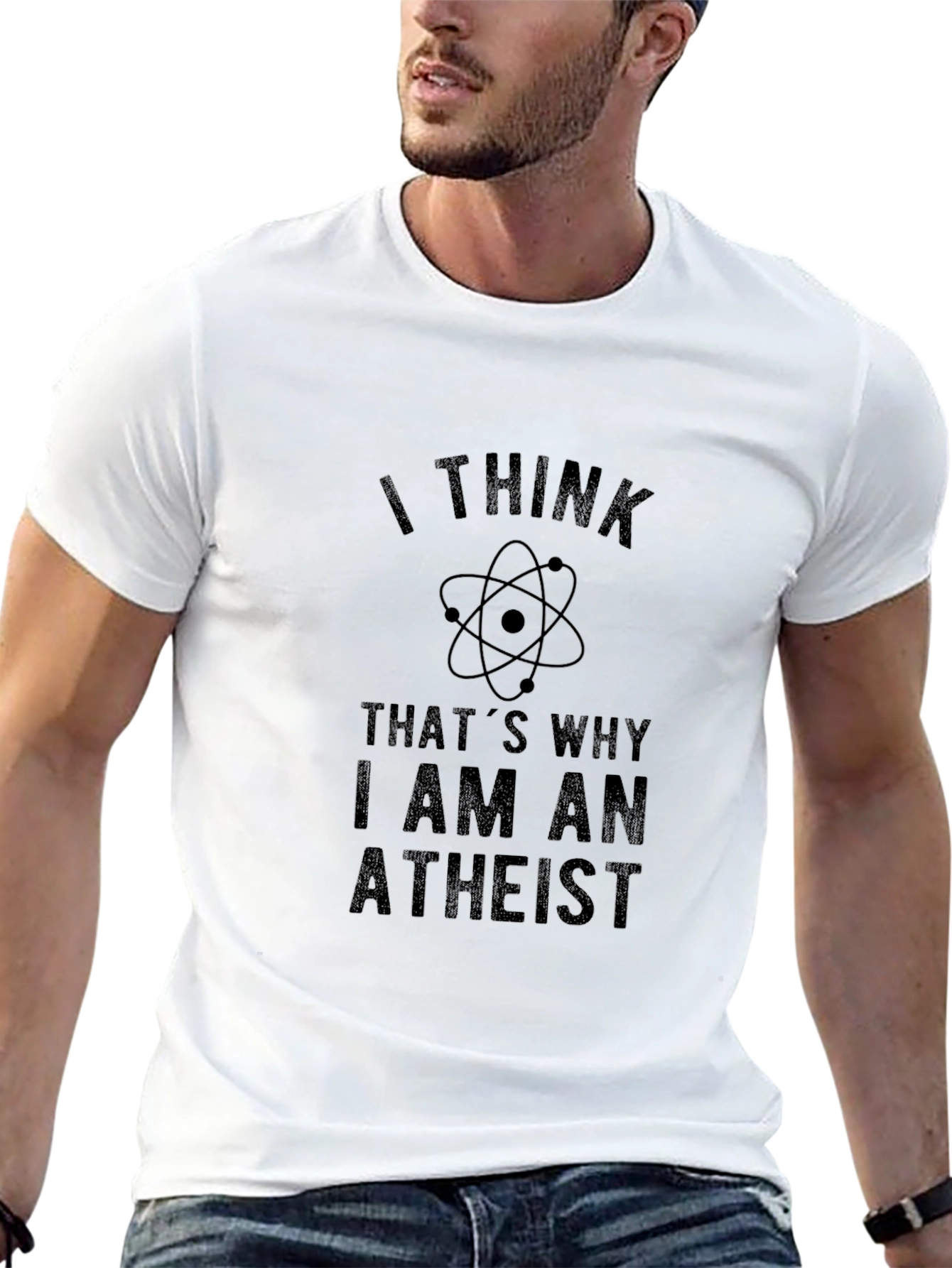Atheist Science T-Shirt - I Think Thats Why Design