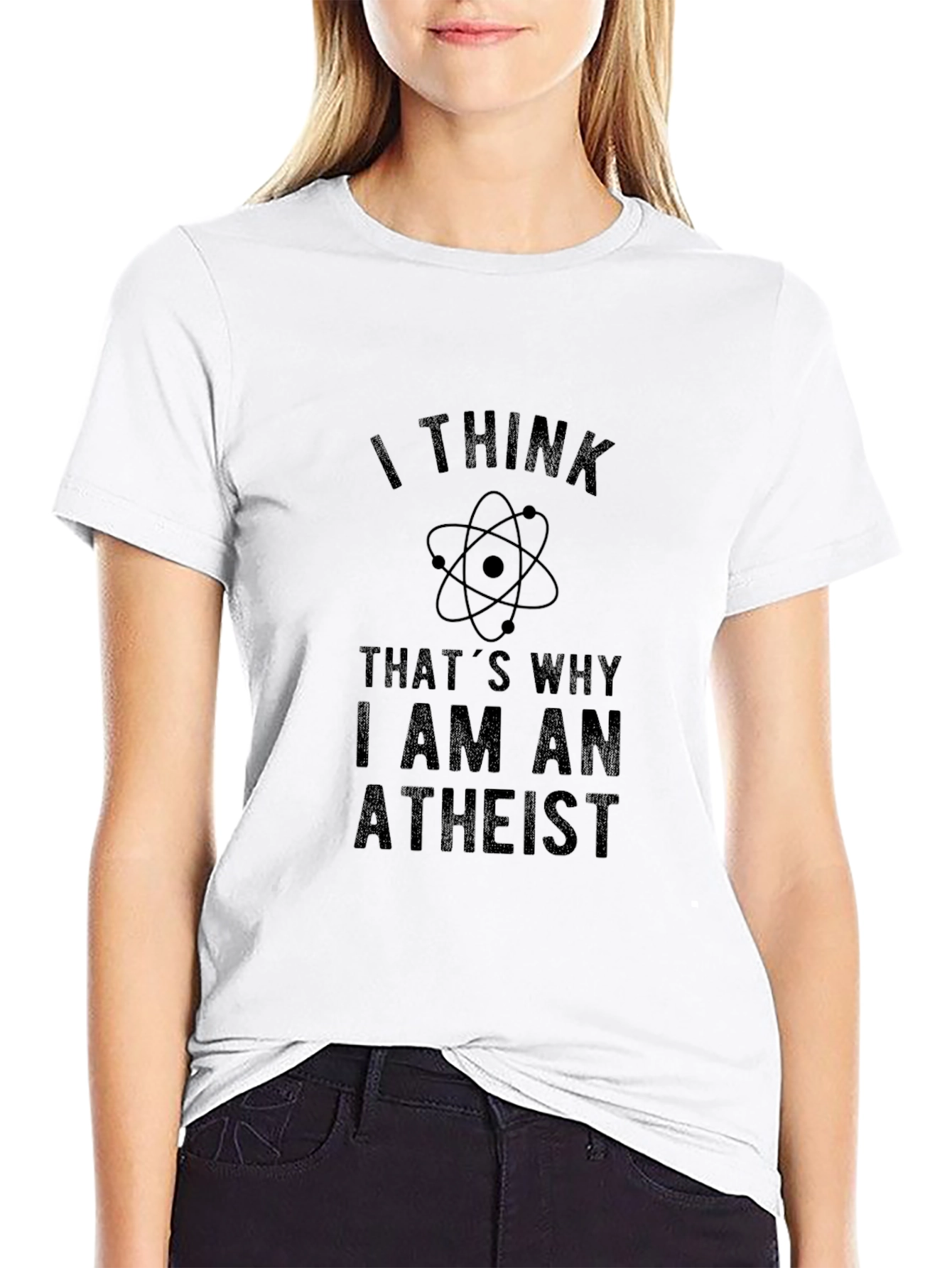 Atheist Science T-Shirt - I Think Thats Why Design