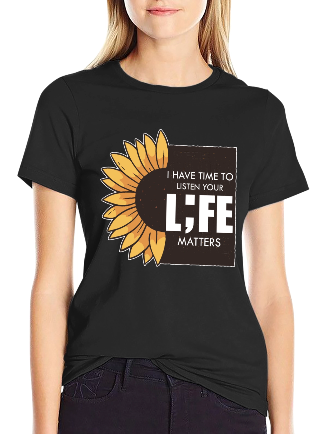 Sunflower Life Matters Graphic T-Shirt