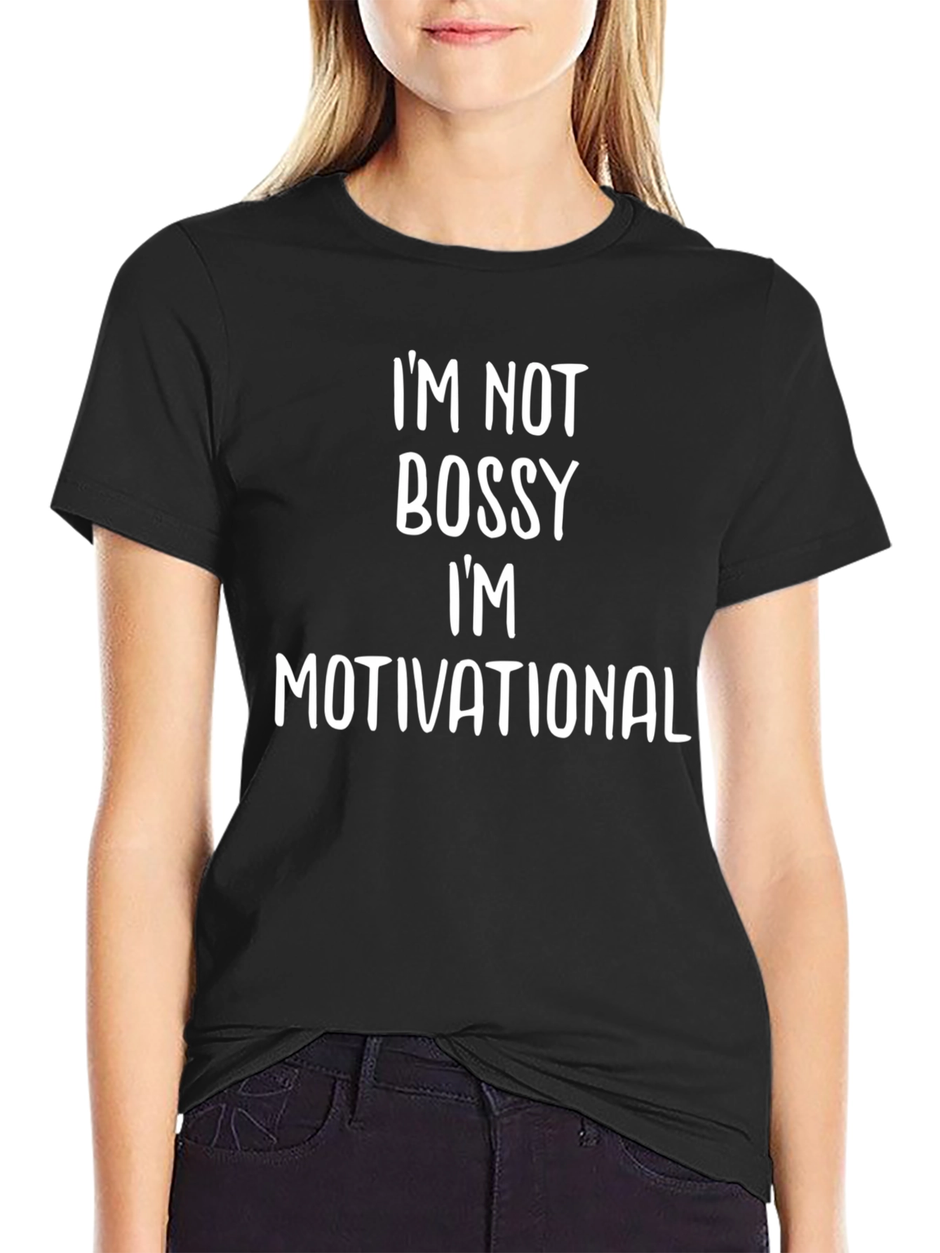 Motivational Graphic Tee - Black