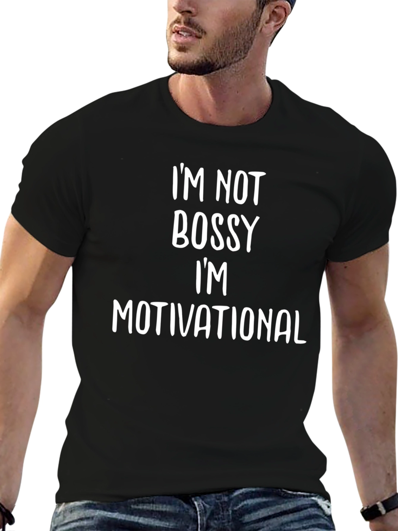 Motivational Graphic Tee - Black