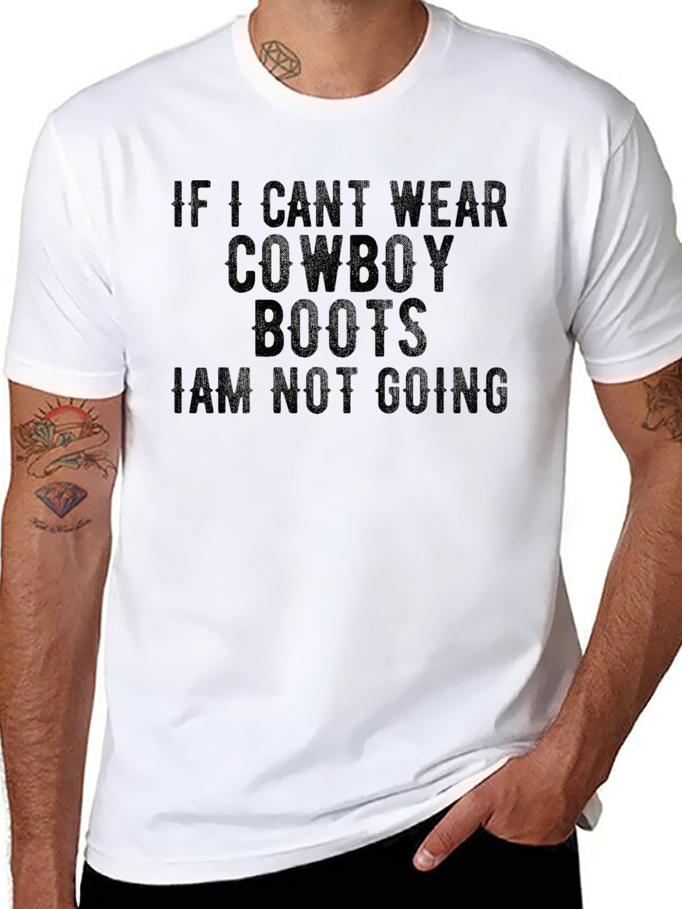 Cowboy Boots Graphic Tee - Statement Shirt