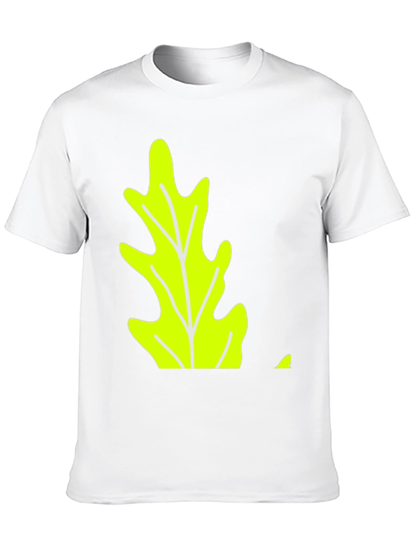 Leaf Graphic Tee - Black Cotton Casual Wear