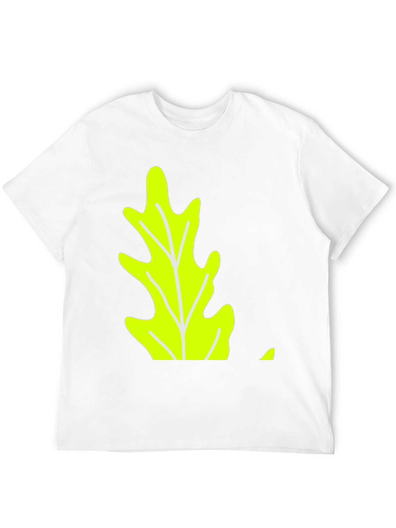 Leaf Graphic Tee - Black Cotton Casual Wear