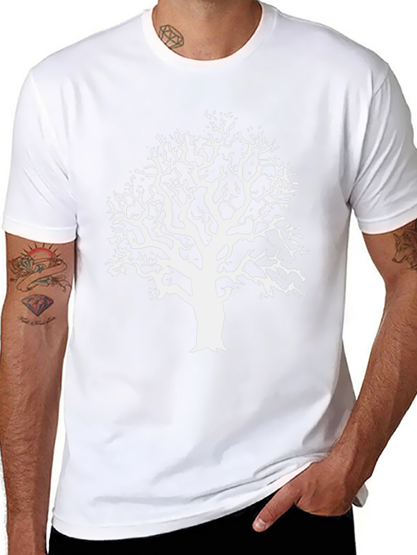 Nature Inspired Tree Graphic Tee - Classic Black