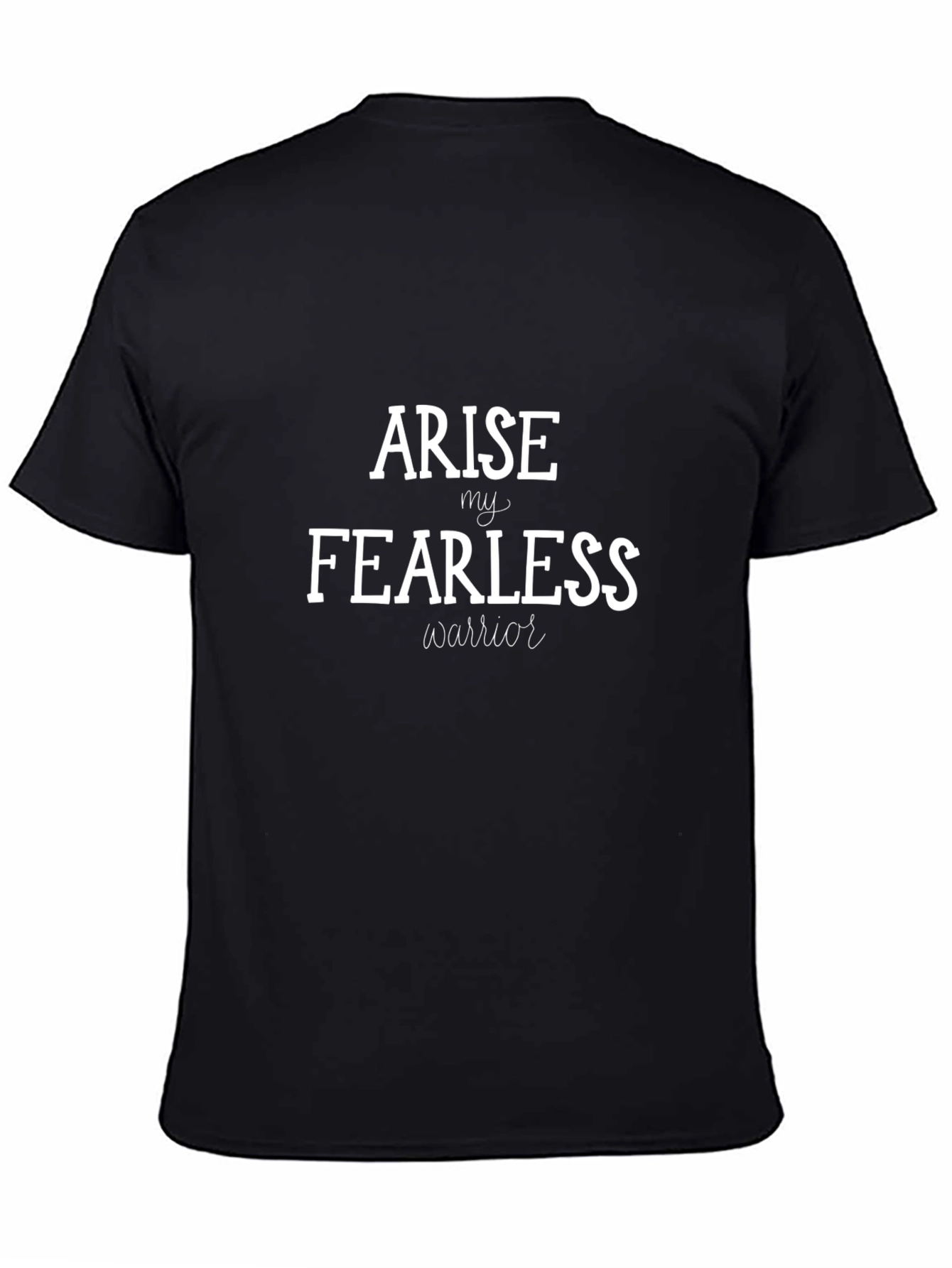 Arise Fearless Warrior Graphic T-Shirt - Black