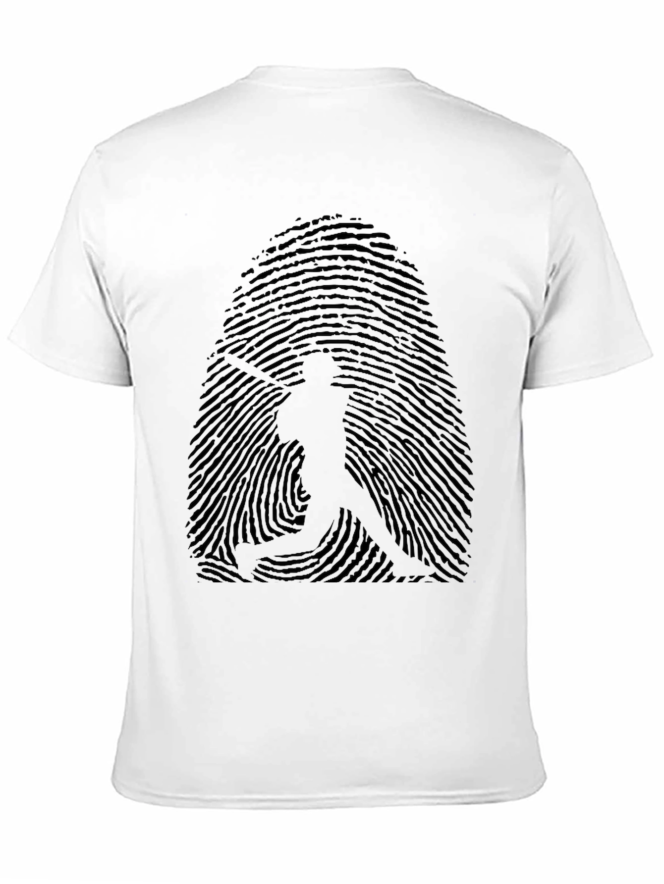 Baseball Fingerprint Graphic Tee - Black