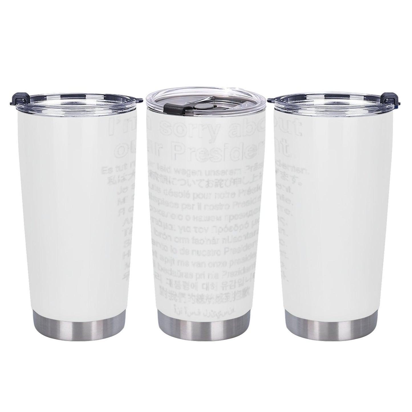 Office Insulated Stainless Steel Tumbler - Graphic Design Leak-Proof Cup
