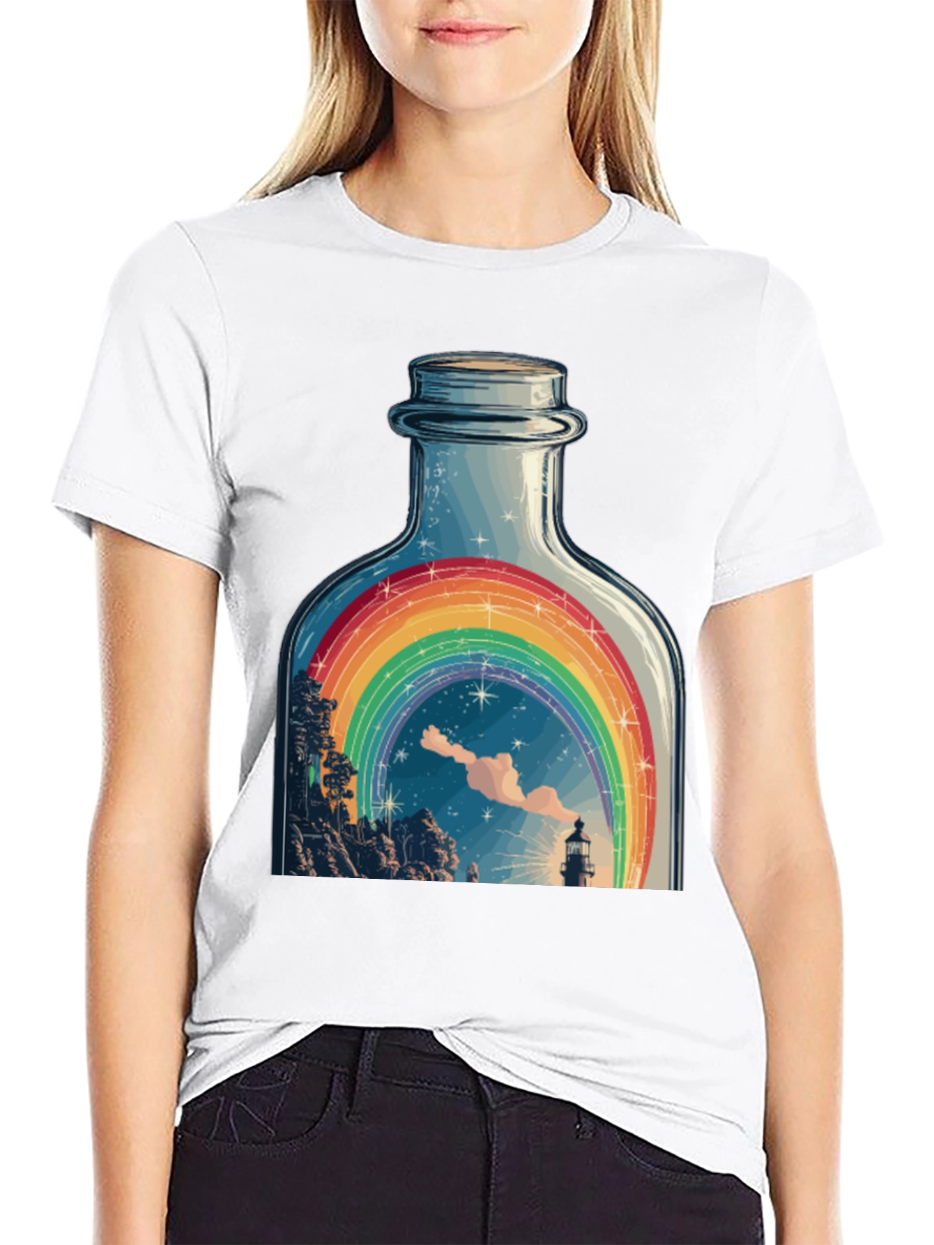 Rainbow Bottle Graphic Tee