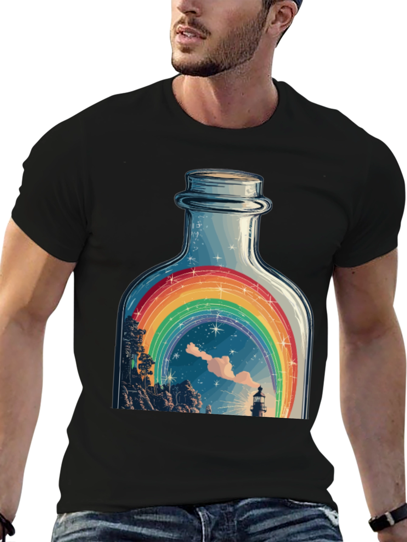 Rainbow Bottle Graphic Tee