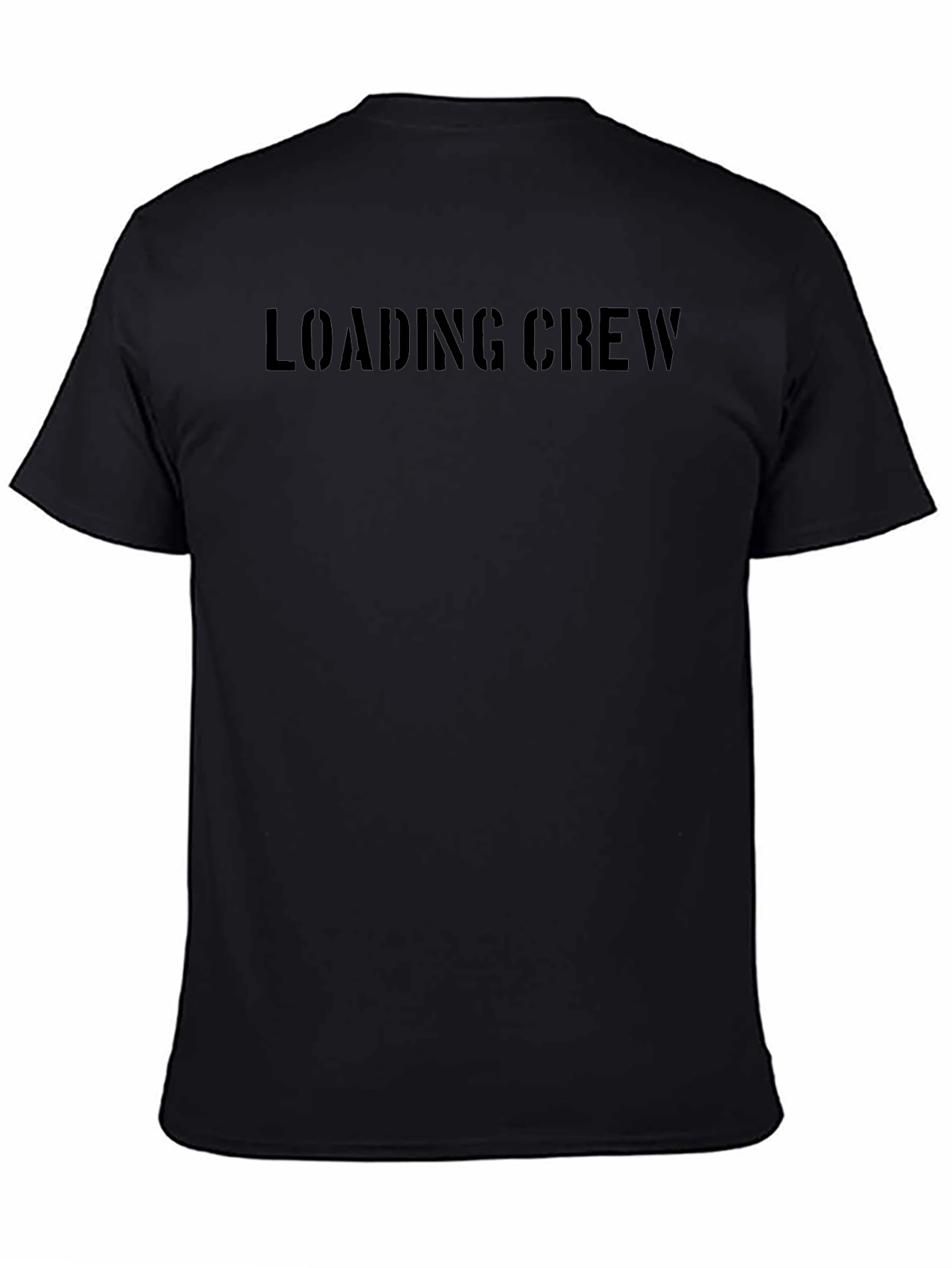 Loading Crew Graphic Tee - Black Cotton Comfort
