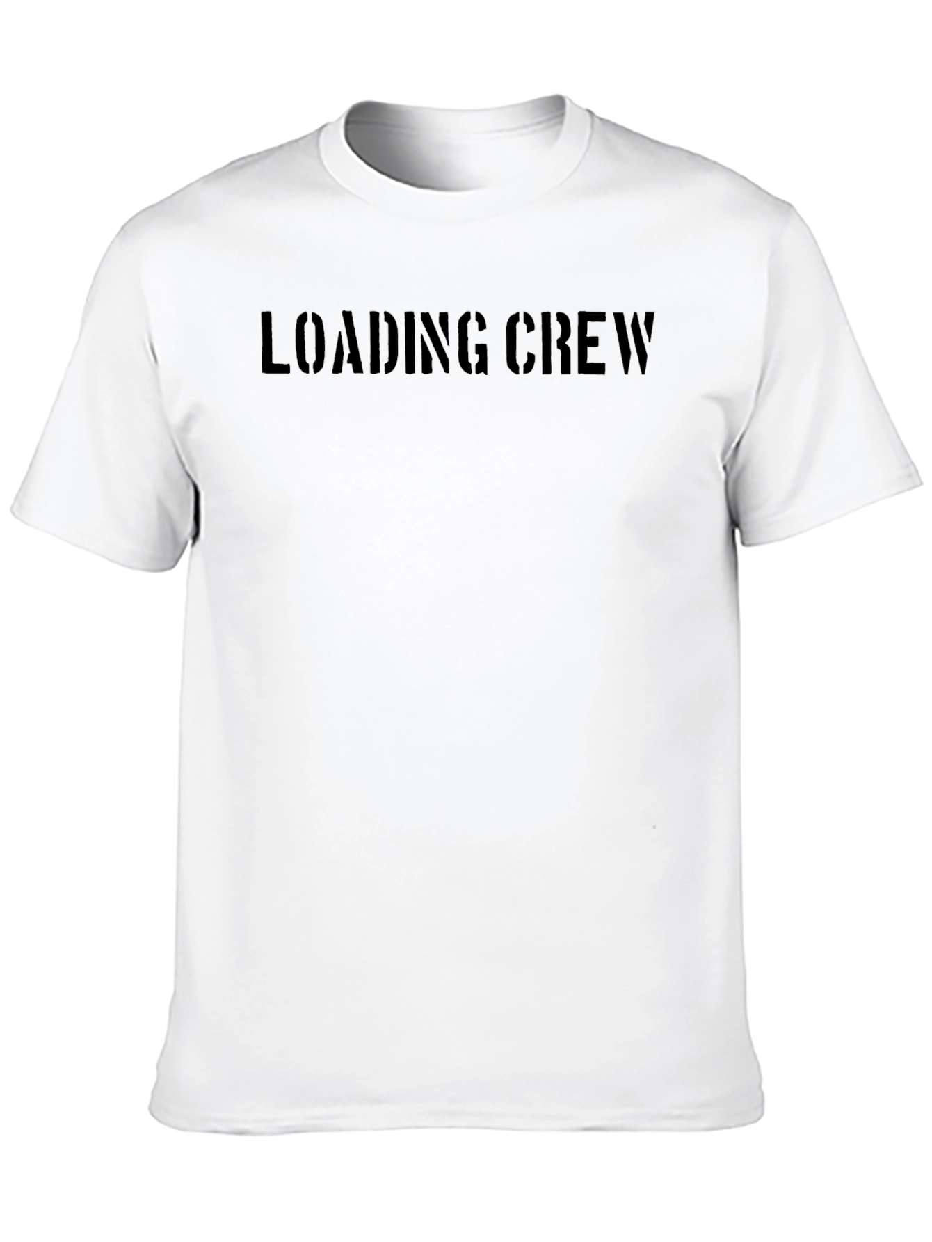 Loading Crew Graphic Tee - Black Cotton Comfort