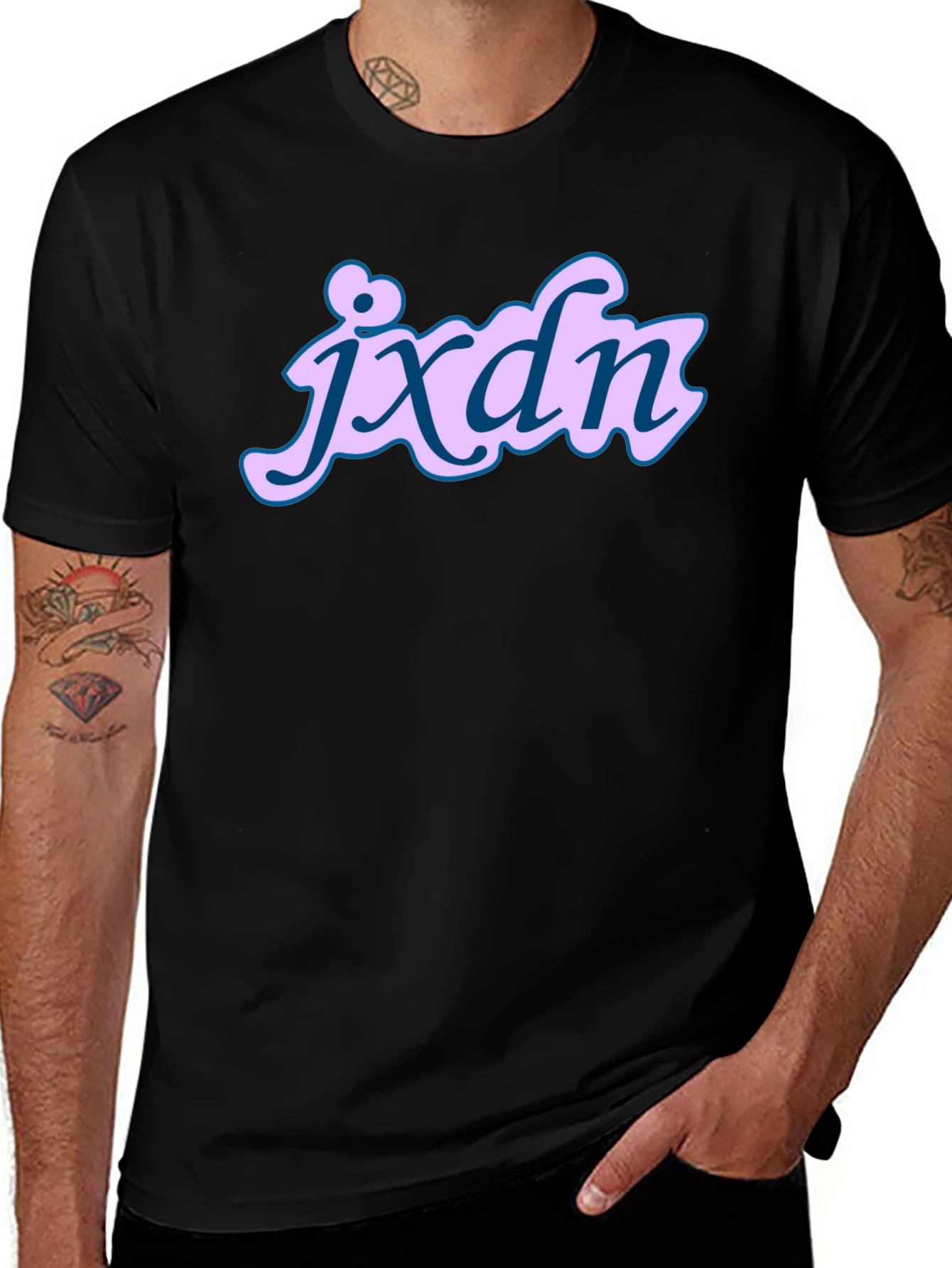 Jxnd Pink Text Graphic Tee