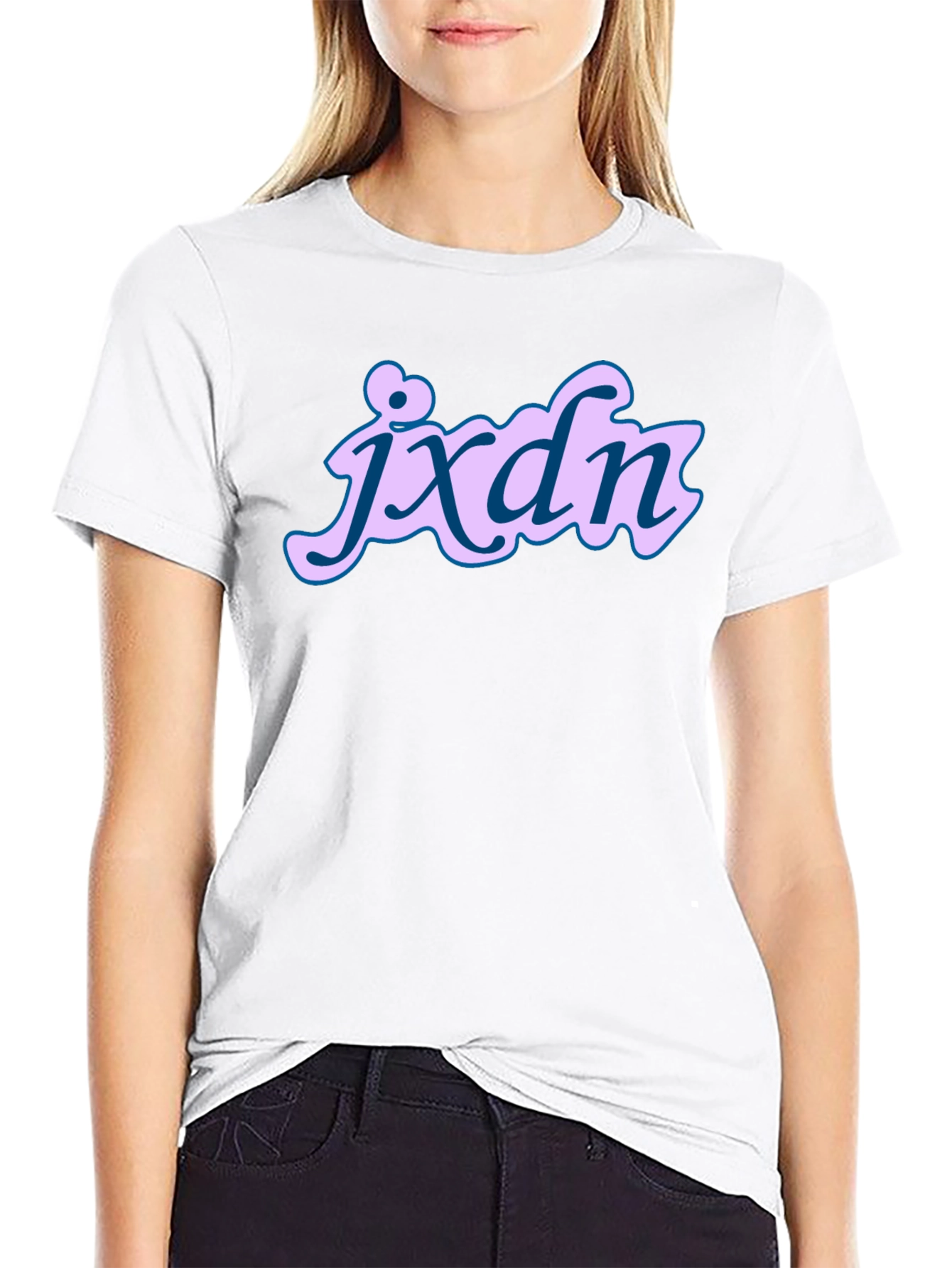 Jxnd Pink Text Graphic Tee