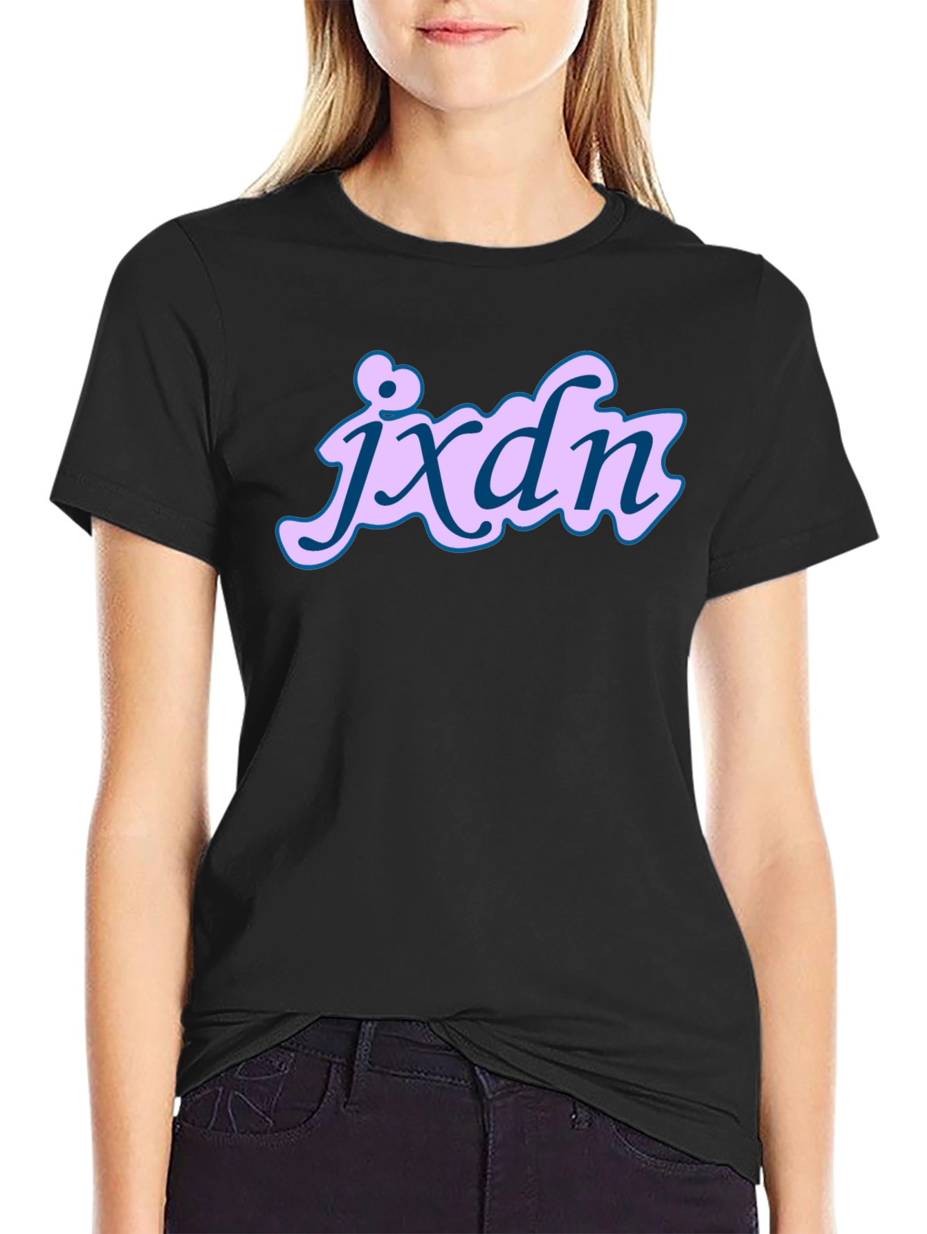 Jxnd Pink Text Graphic Tee