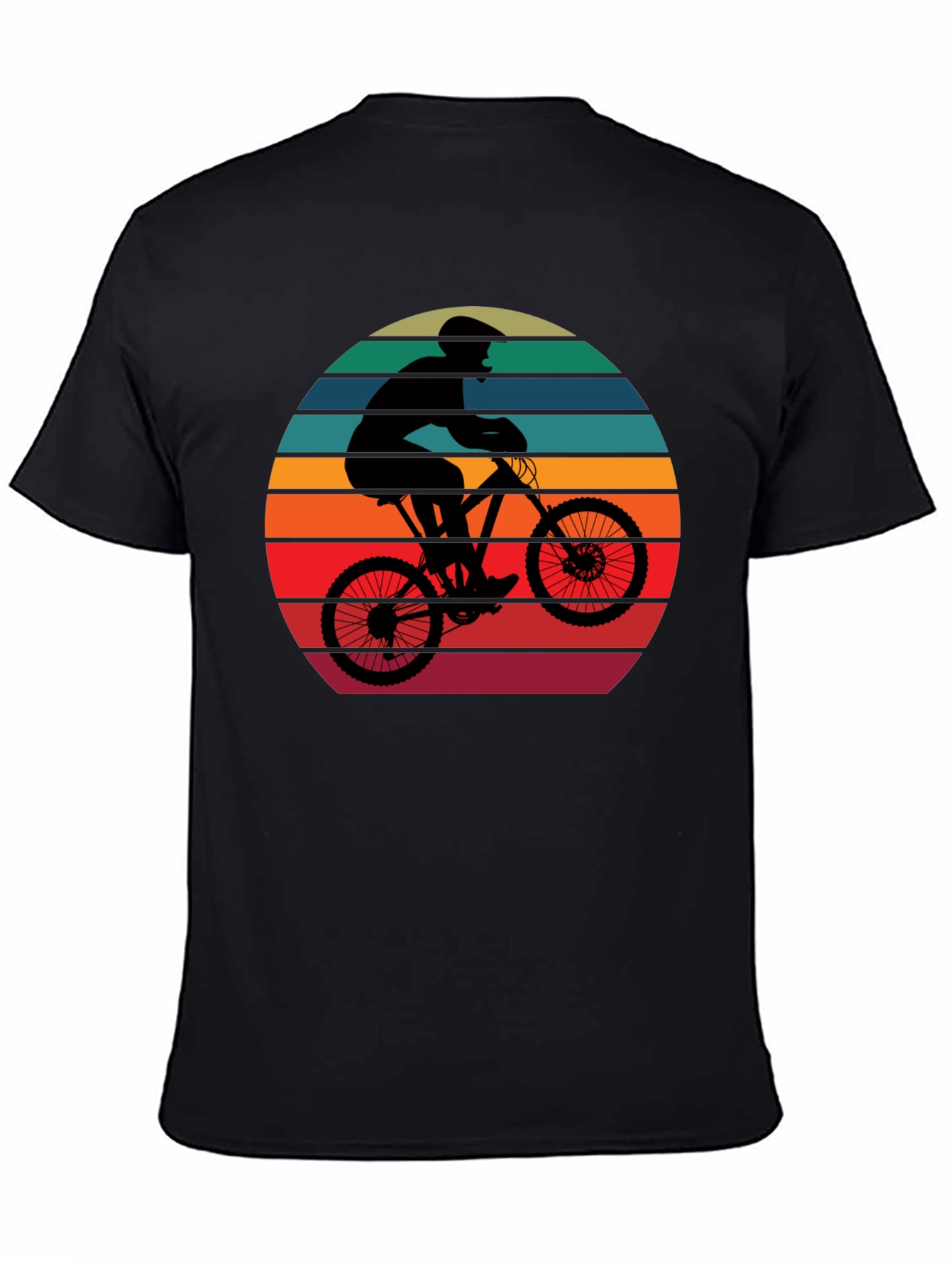 Mountain Biker Sunset Graphic Tee - Ride in Style!