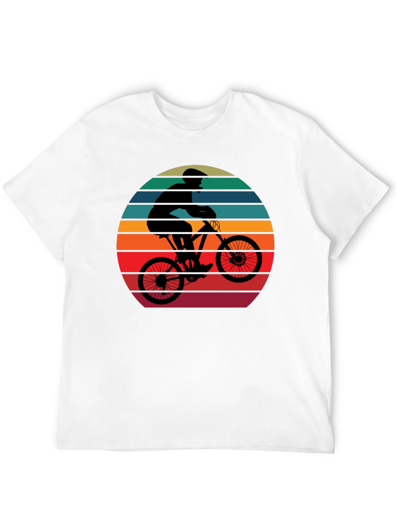 Mountain Biker Sunset Graphic Tee - Ride in Style!