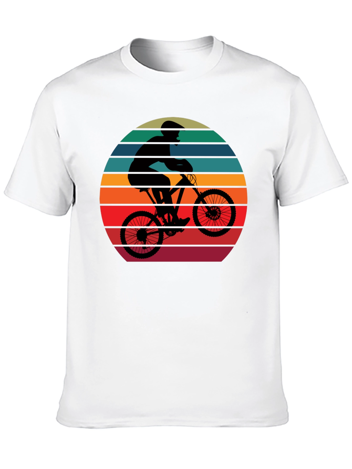 Mountain Biker Sunset Graphic Tee - Ride in Style!