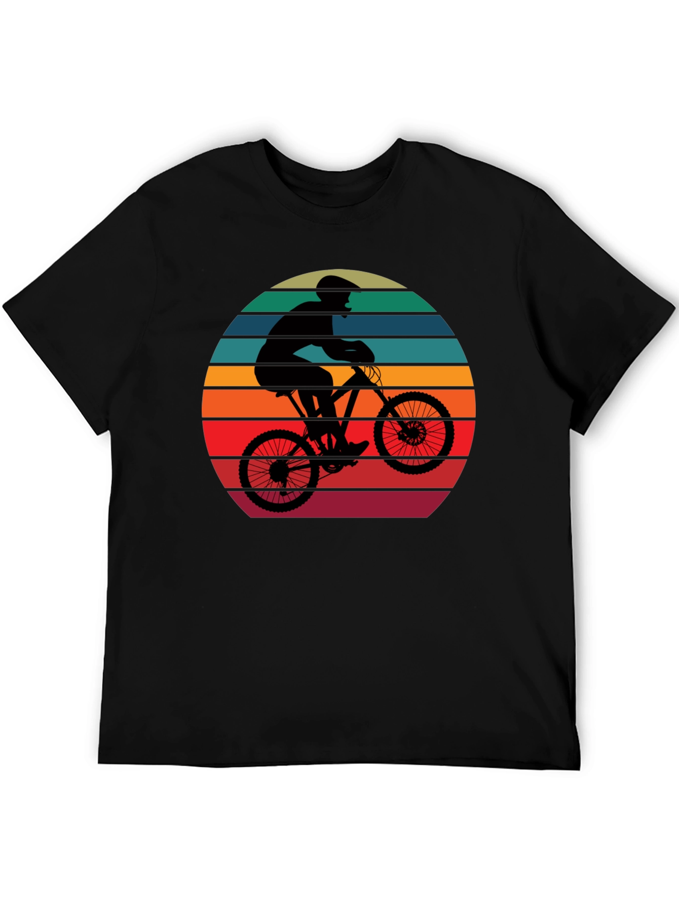 Mountain Biker Sunset Graphic Tee - Ride in Style!