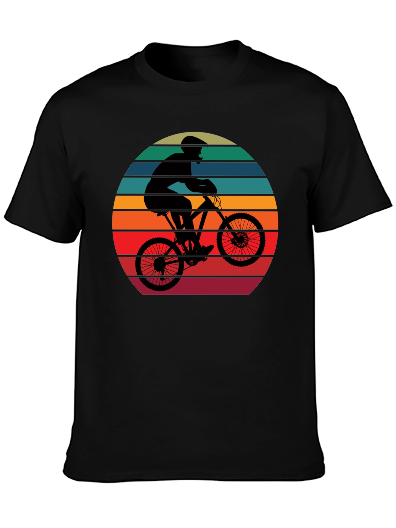 Mountain Biker Sunset Graphic Tee - Ride in Style!