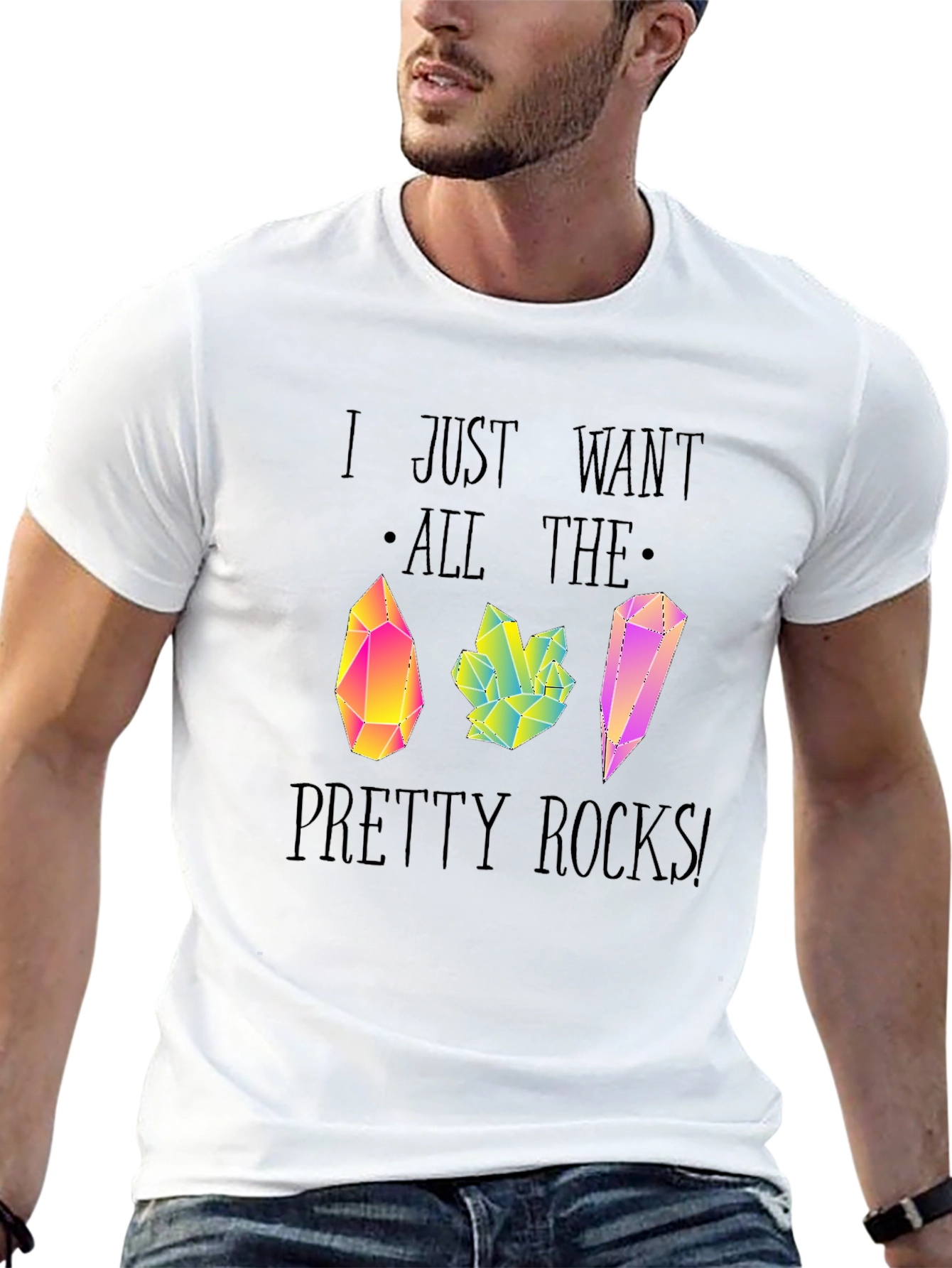 Pretty Rocks T-Shirt - Unique Crystal Graphic Tee