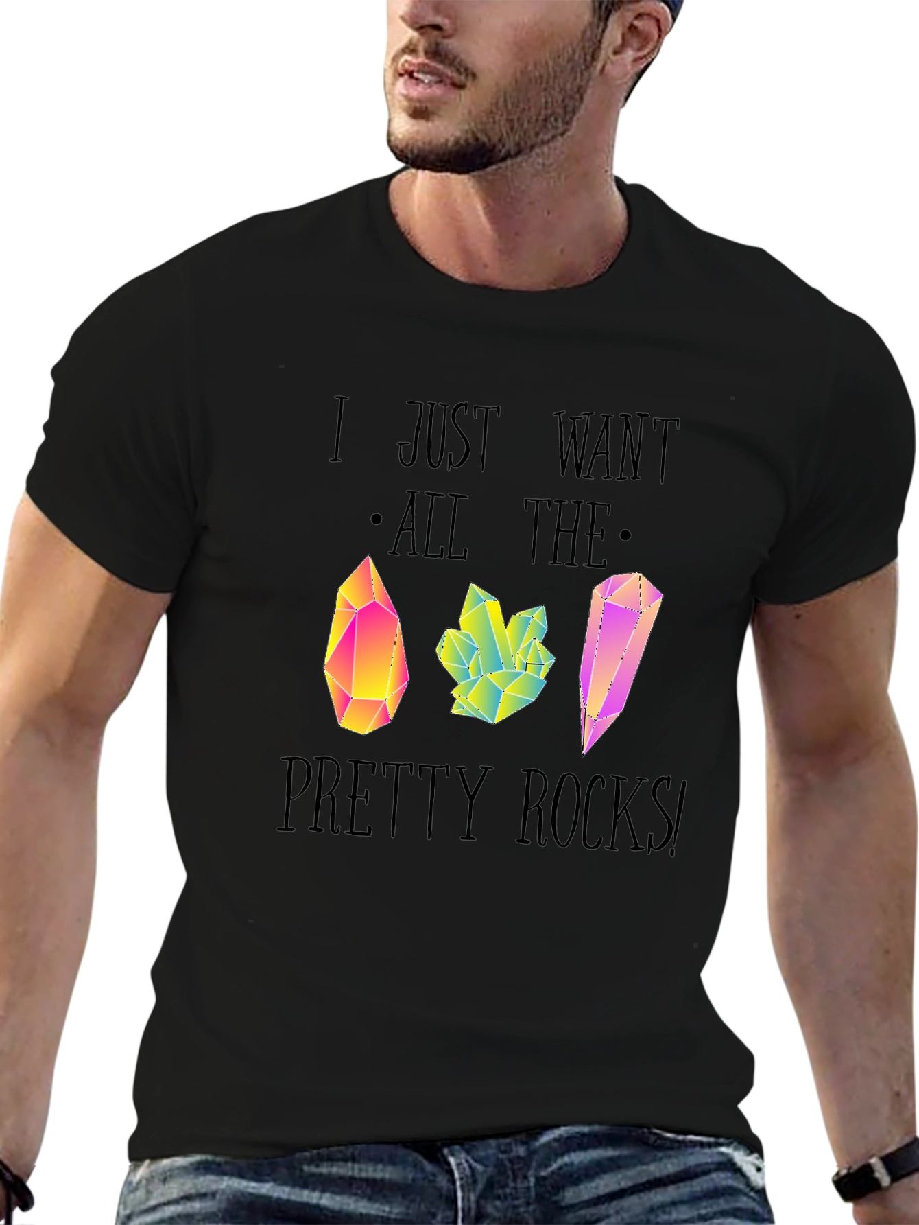 Pretty Rocks T-Shirt - Unique Crystal Graphic Tee