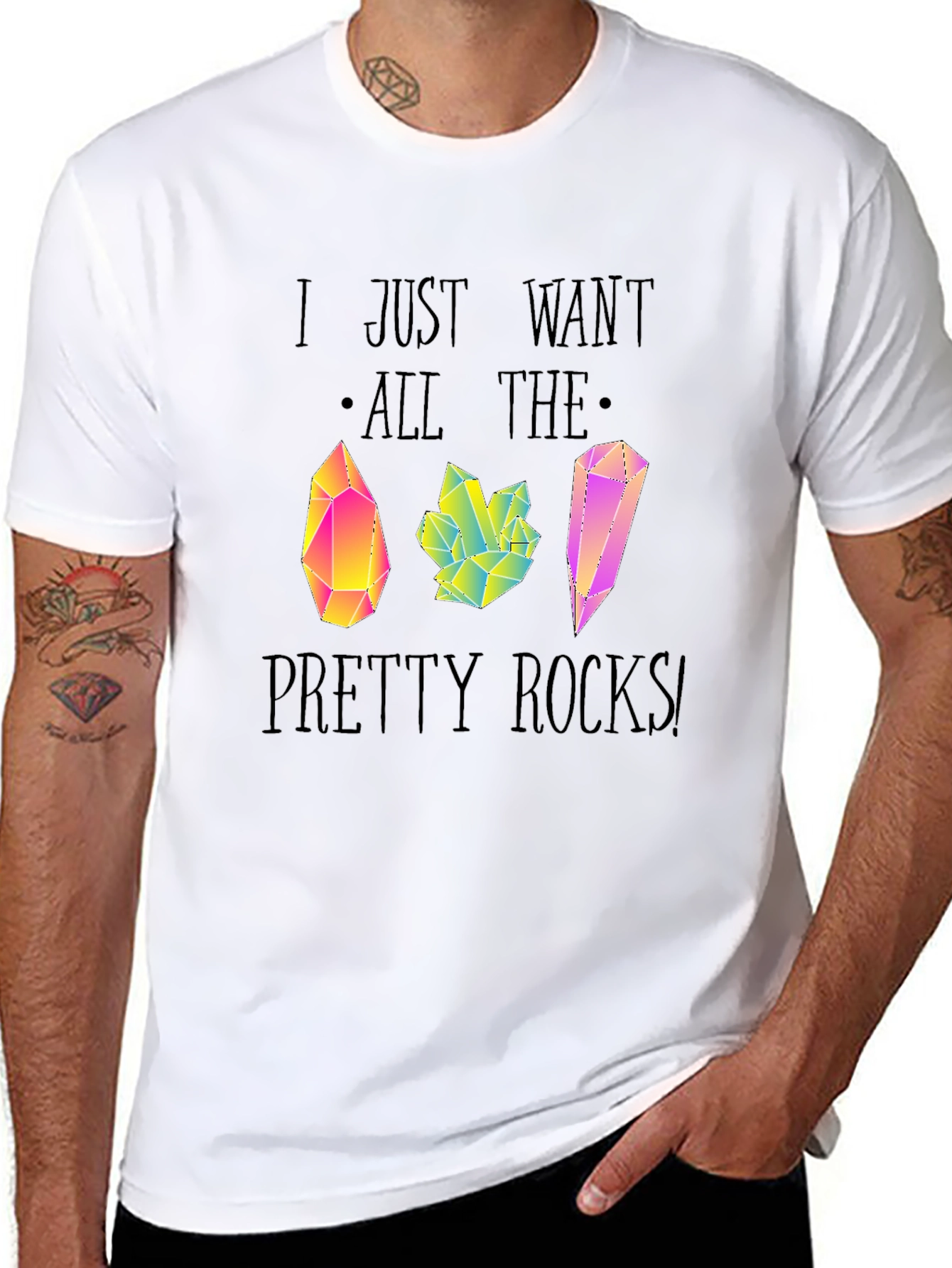 Pretty Rocks T-Shirt - Unique Crystal Graphic Tee