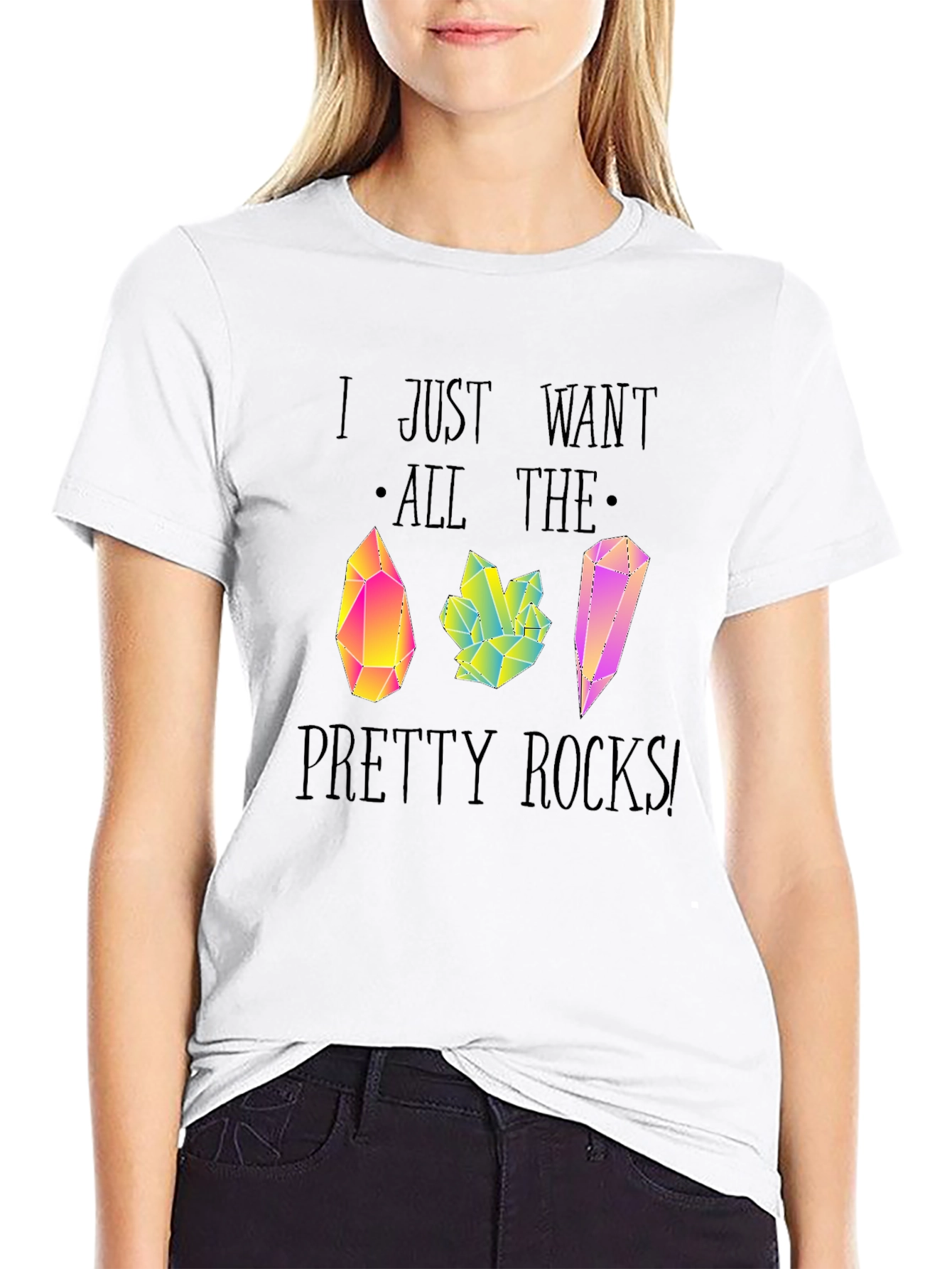 Pretty Rocks T-Shirt - Unique Crystal Graphic Tee
