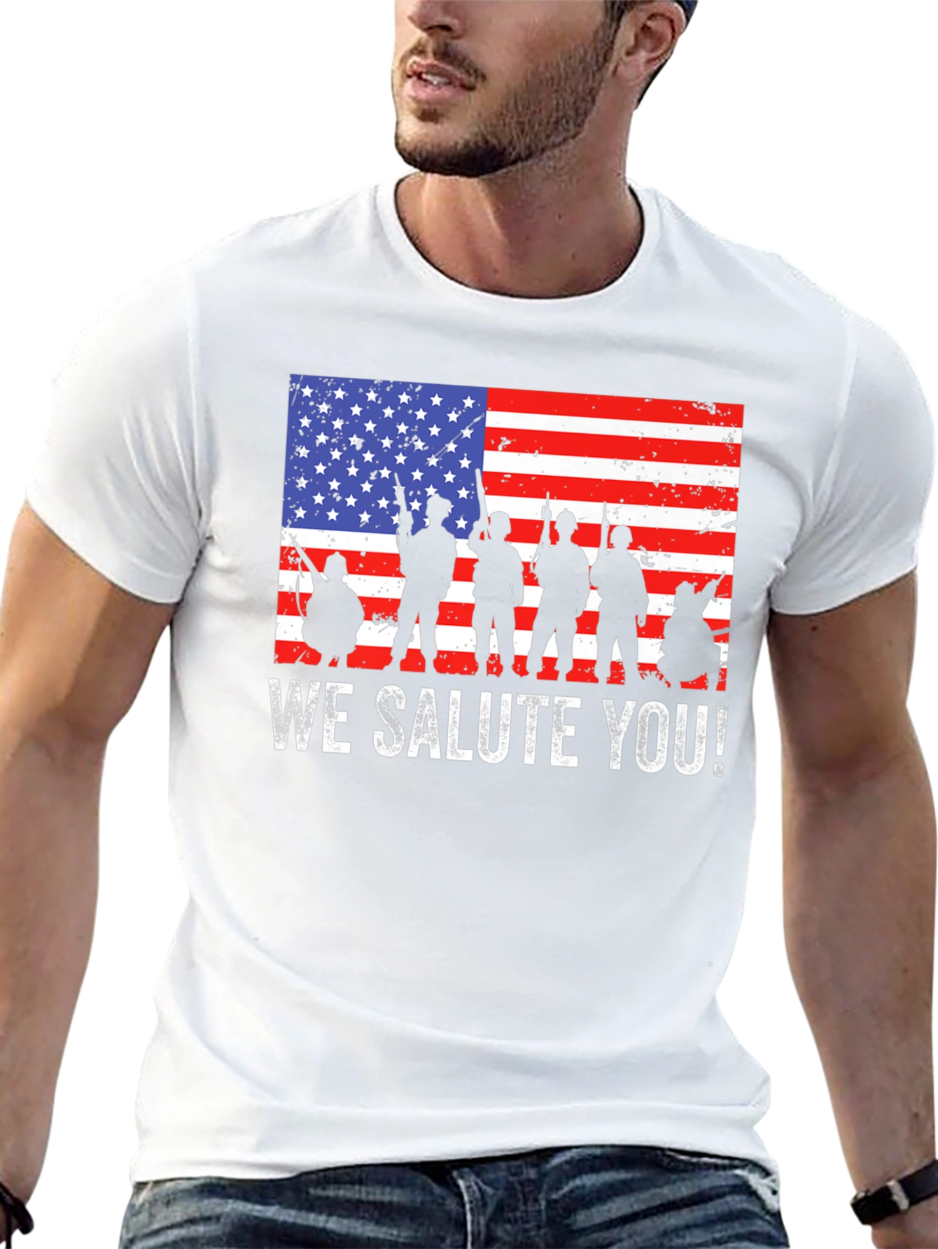 We Salute You! USA Flag Graphic Tee