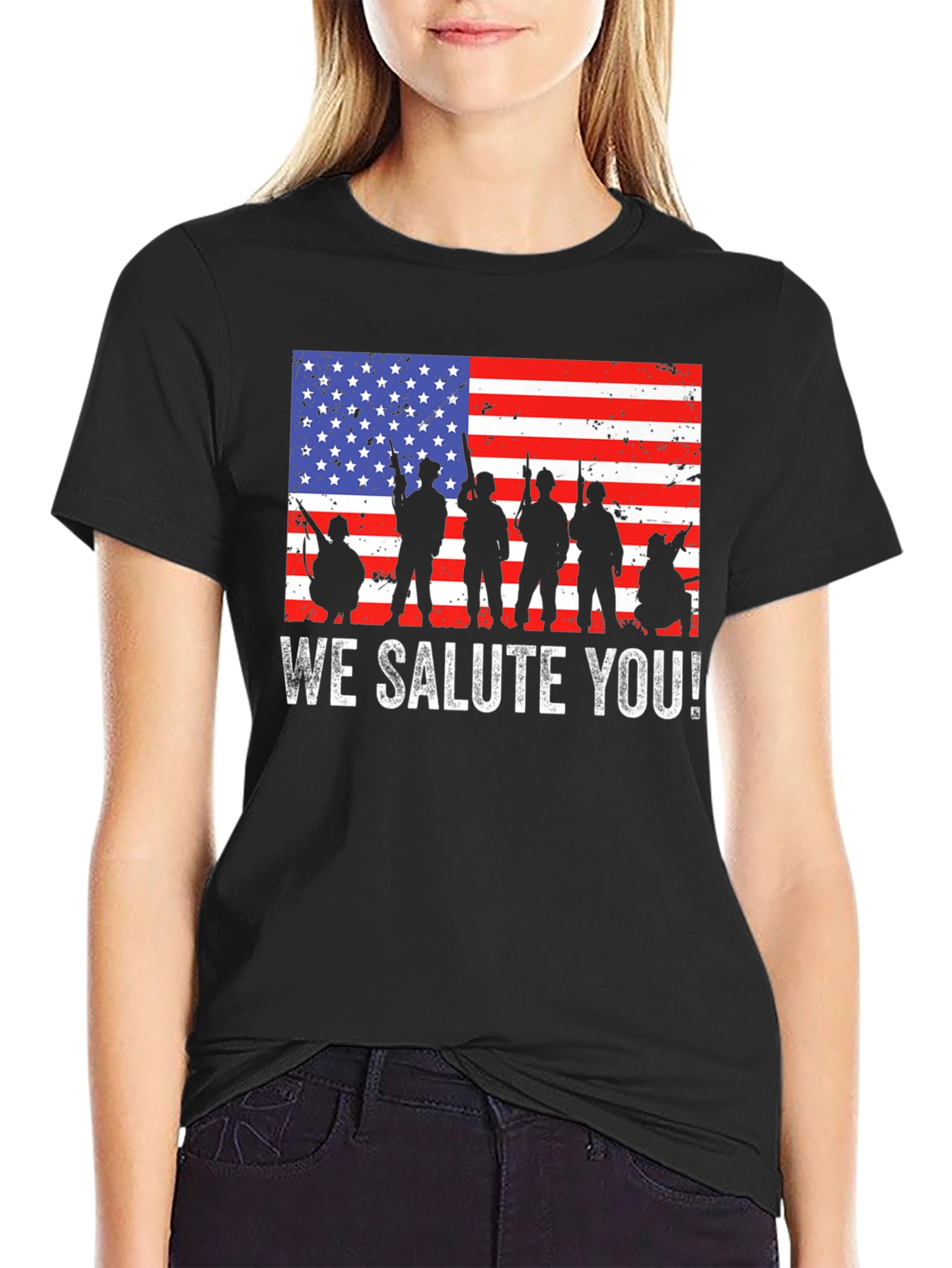 We Salute You! USA Flag Graphic Tee